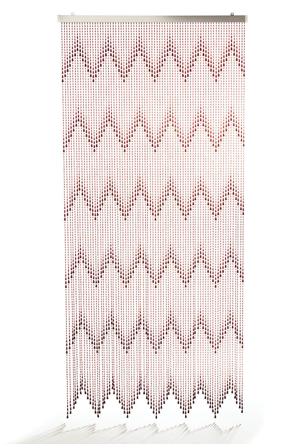 Kobolo Türvorhang Vorhang TERRA Kunststoff 72 Stränge 90x200cm (1 St), Ösen, Zickzack-Muster