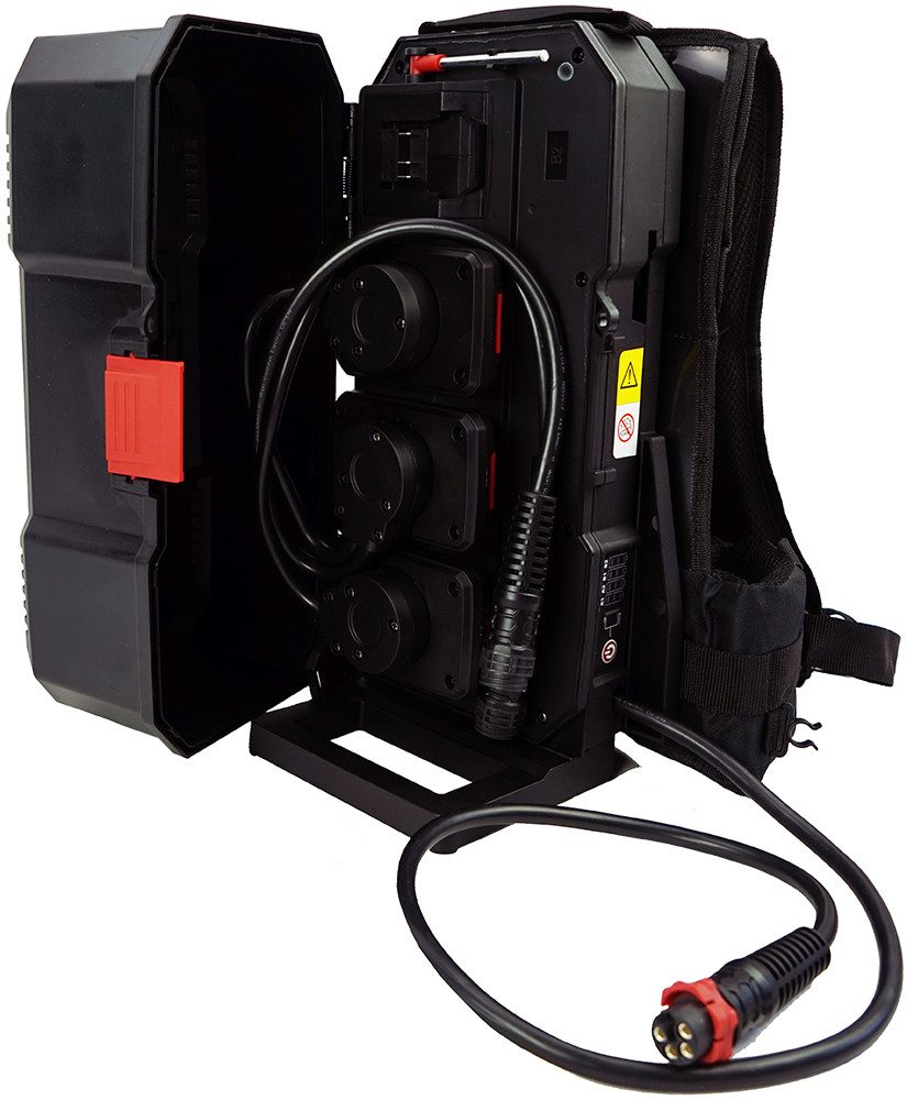 PARKSIDE PERFORMANCE® Werkzeugtasche 20V/40V Akku Rucksack PPRA 20 (ohne Akkus) für 4 Akkus, Mit Steckplätzen für bis zu vier Li-Ion-Akkus (4x 20 V)