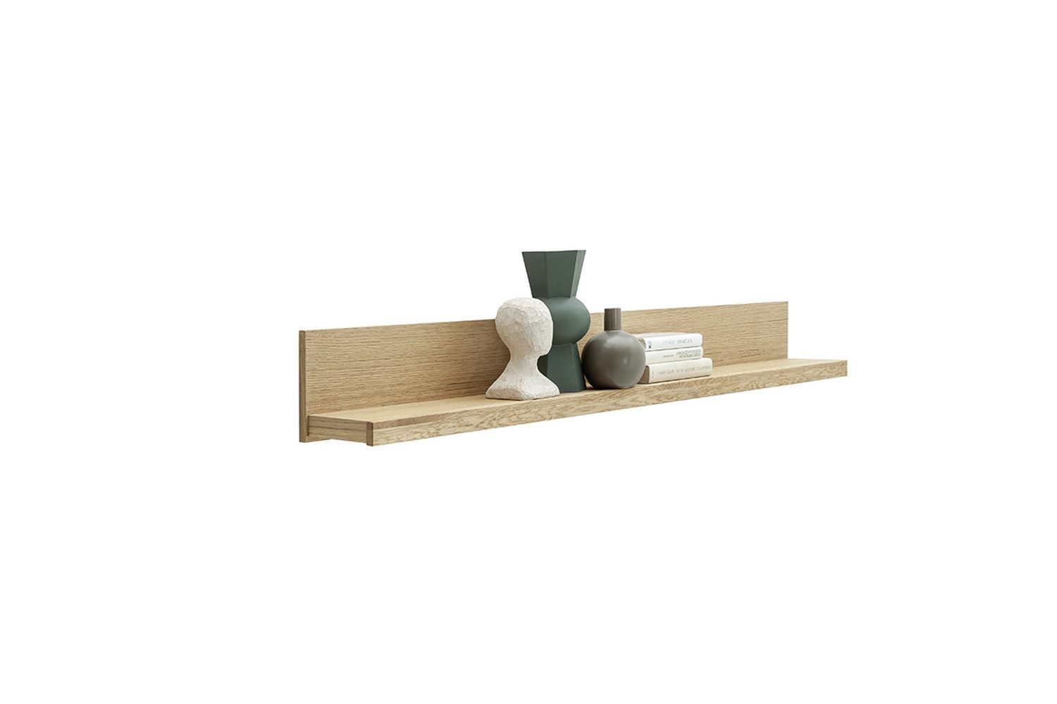 freiraum Wandboard SILIAS, in natur geölt, Wildeiche teilmassiv - 132x20x20cm (BxHxT)