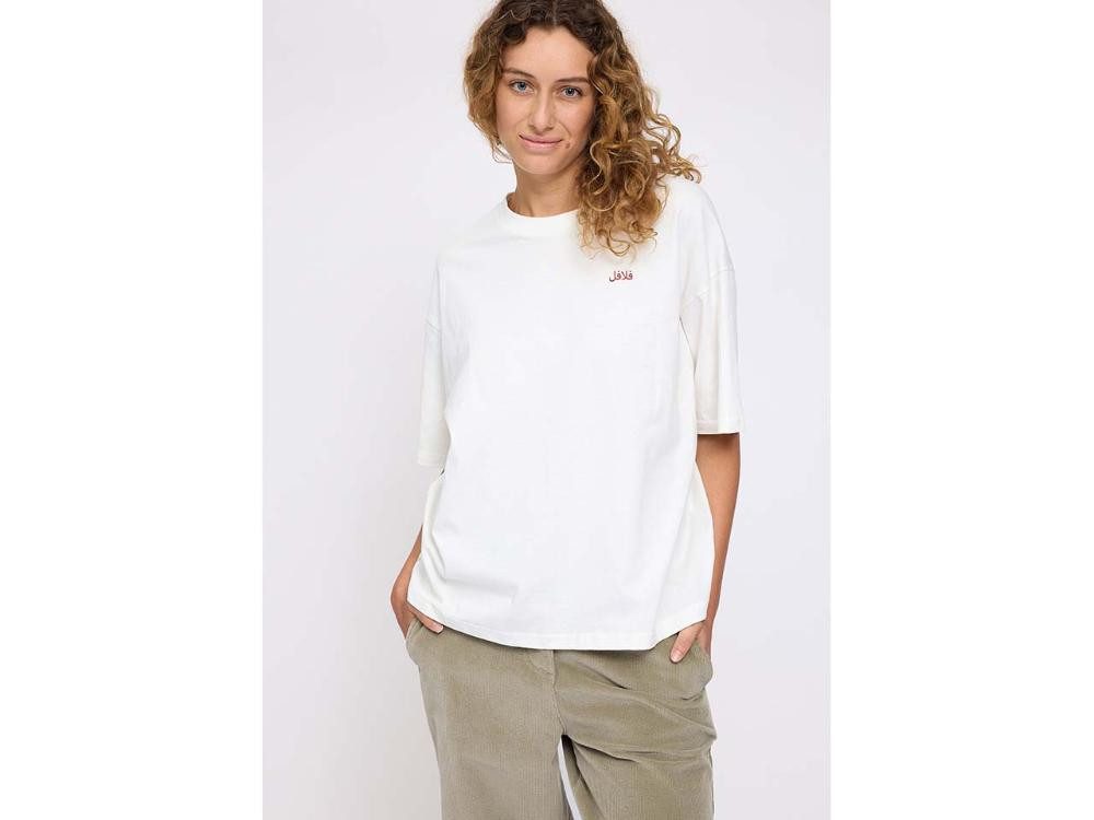 MAZINE T-Shirt MAZINE Damen-Oversized-T-Shirt 'Back Print' mit Ru