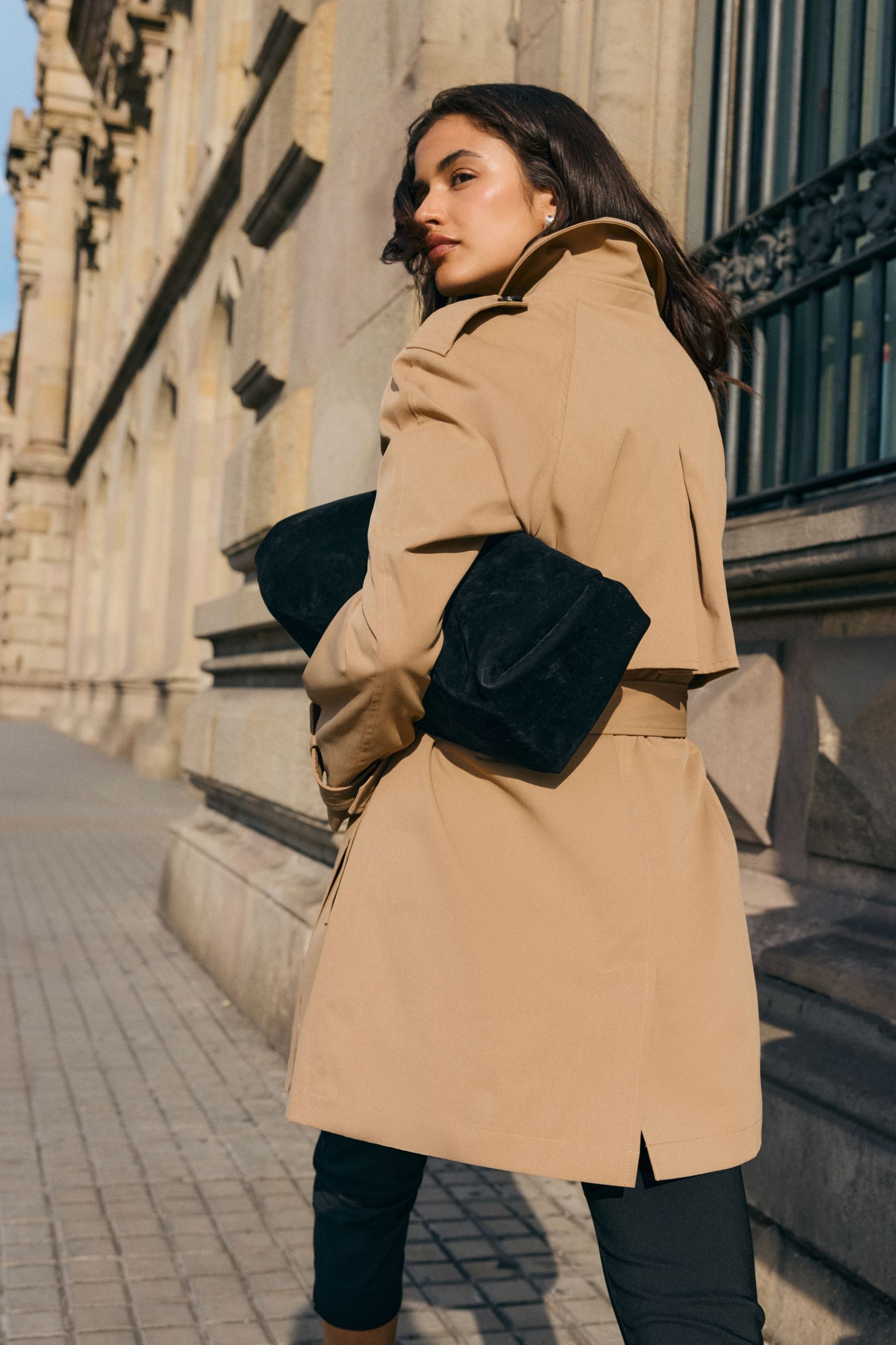 Friends Like These Kurzmantel Friends Like These mittellange Trench-Jacke + günstig online kaufen