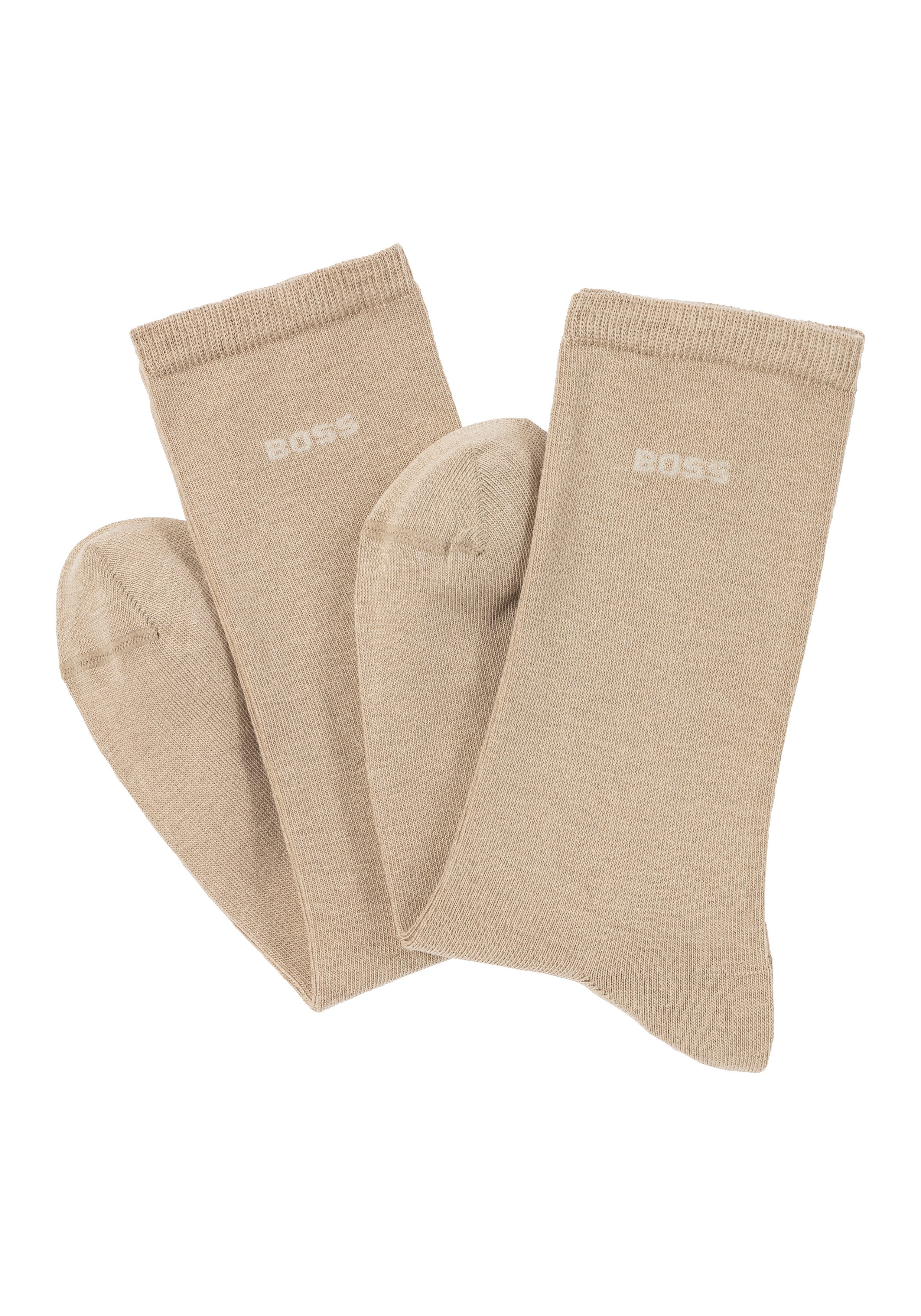 BOSS Businesssocken 2P RS Uni Logo CC W (Packung, 2-Paar, 2er Pack) mit BOSS Schriftzug