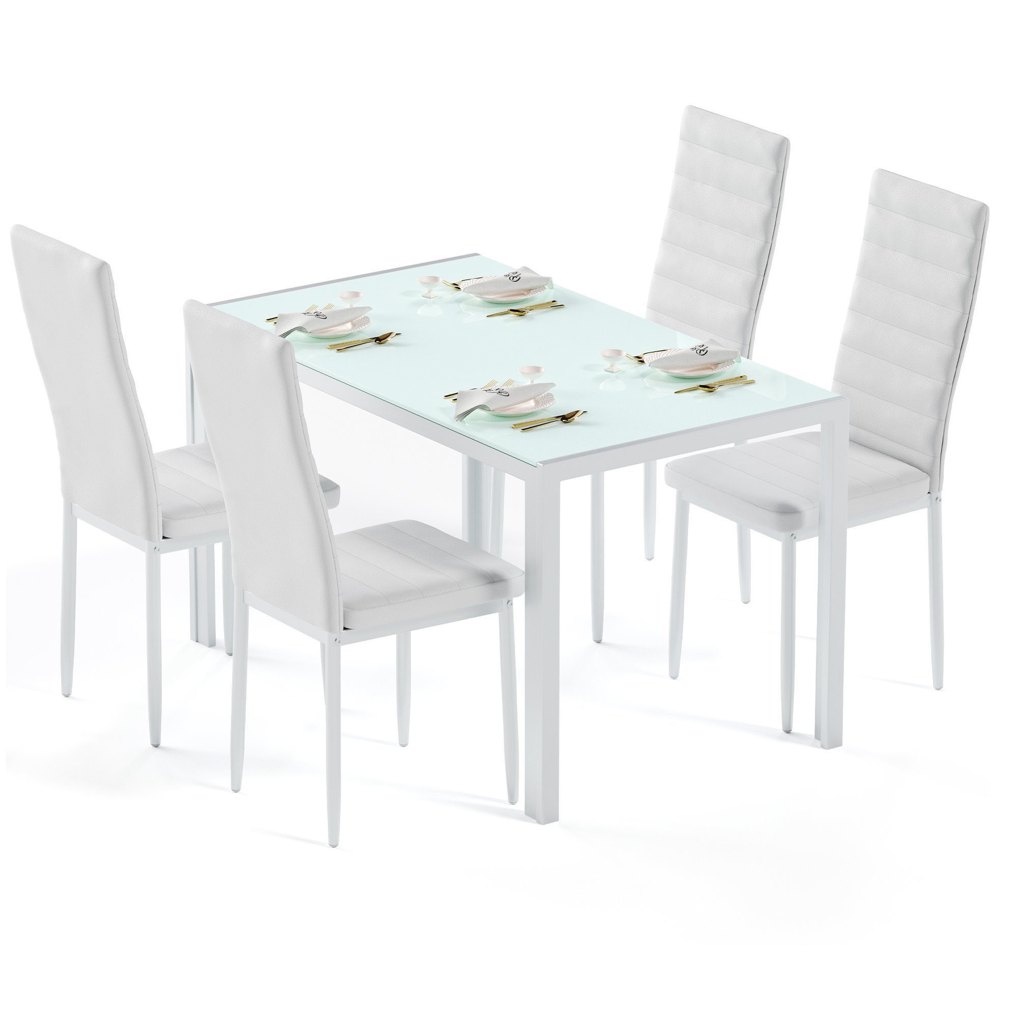 Bealife Essgruppe 5-tlg(Esstisch und 4 stühlen), günstig online kaufen