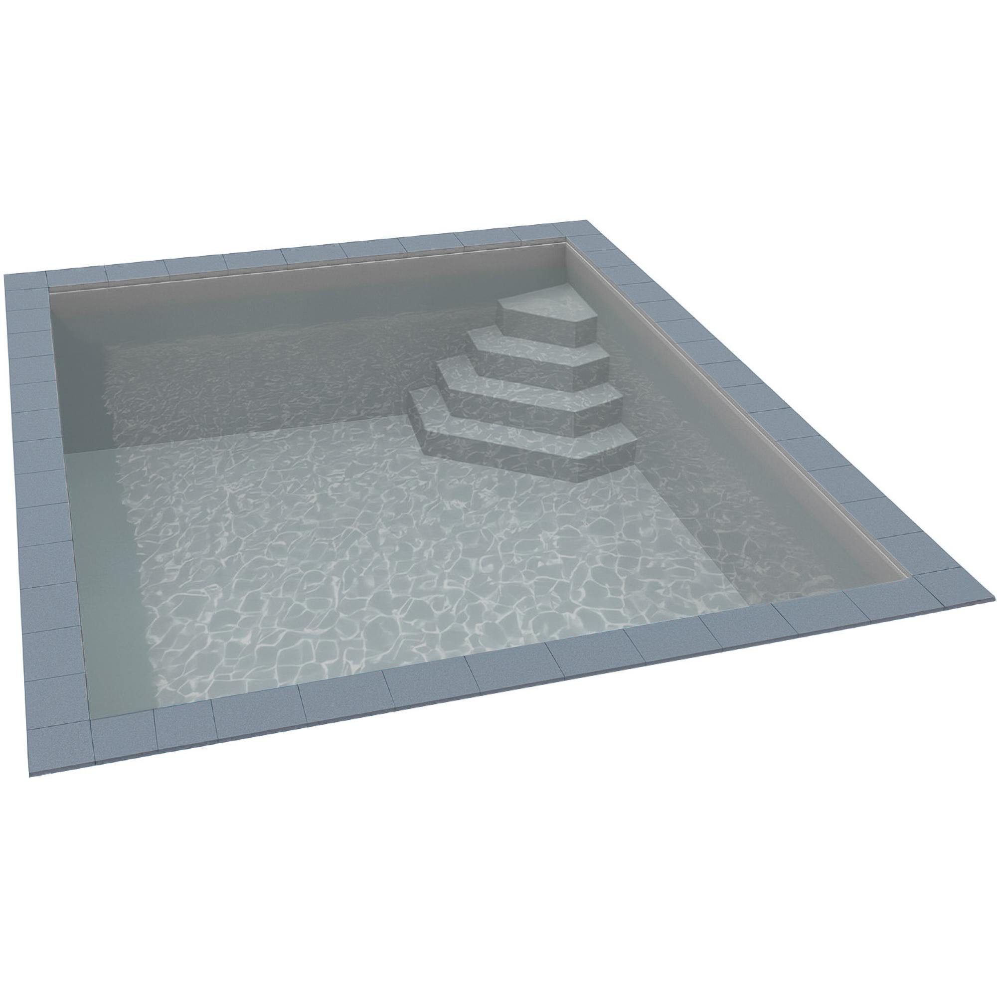 Rechteckpool KWAD Styropor Pool Easy mit Ecktreppe rechts 6 x 3