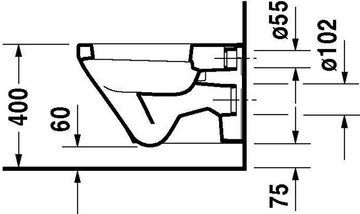 Duravit WC-Komplettset Duravit Wand-WC DURASTYLE flach 370x540m