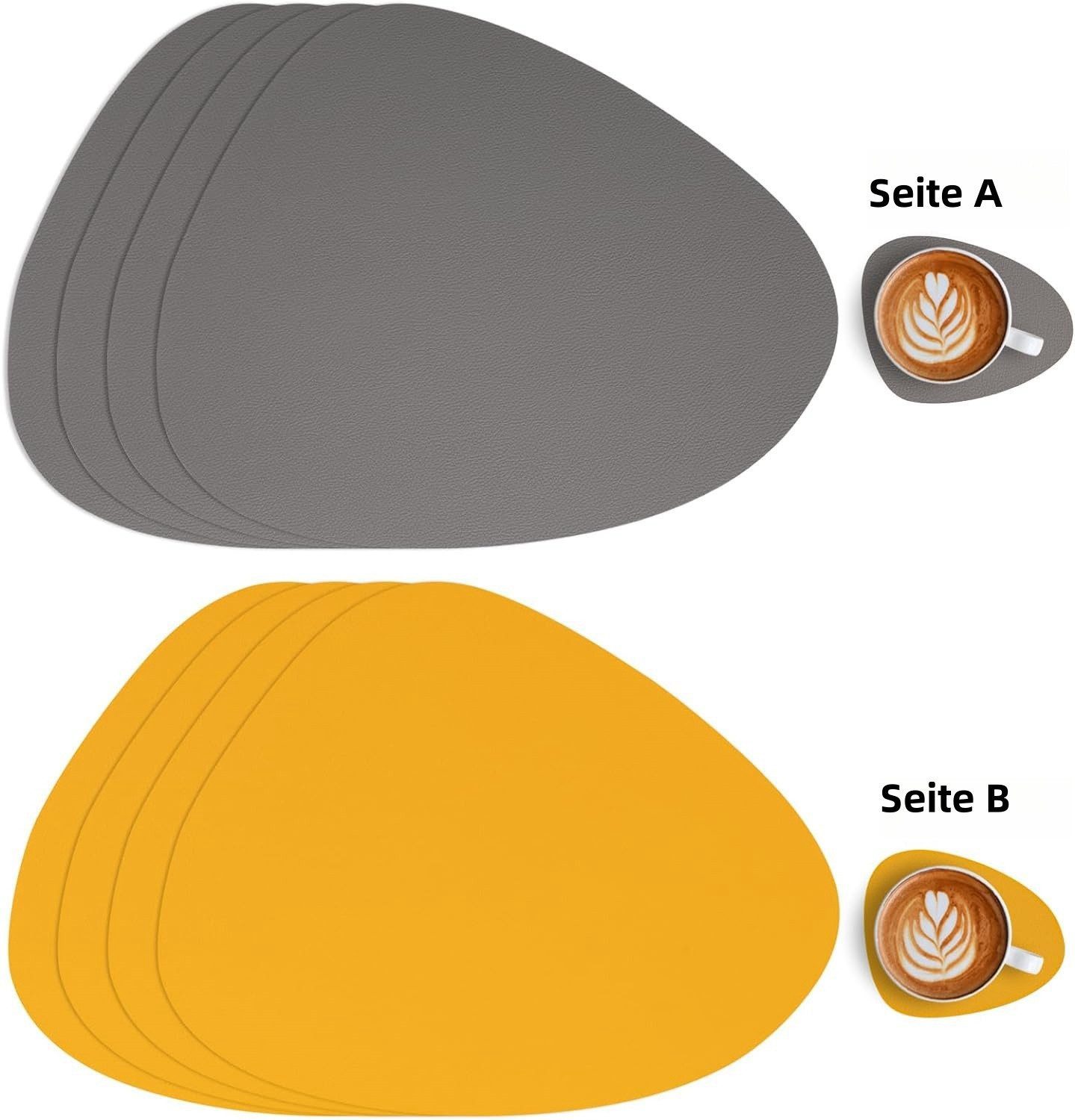 Rhein Beleuchtung Platzset Tischsets und Untersetzer aus Leder, doppelseiti günstig online kaufen