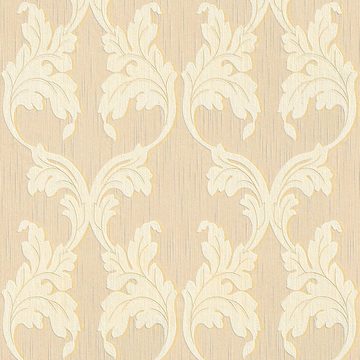 Tadessi Vliestapete Tapete Barock Nicolo M1-No.3774, Vliestapete, Beige, Gelb, Klassik