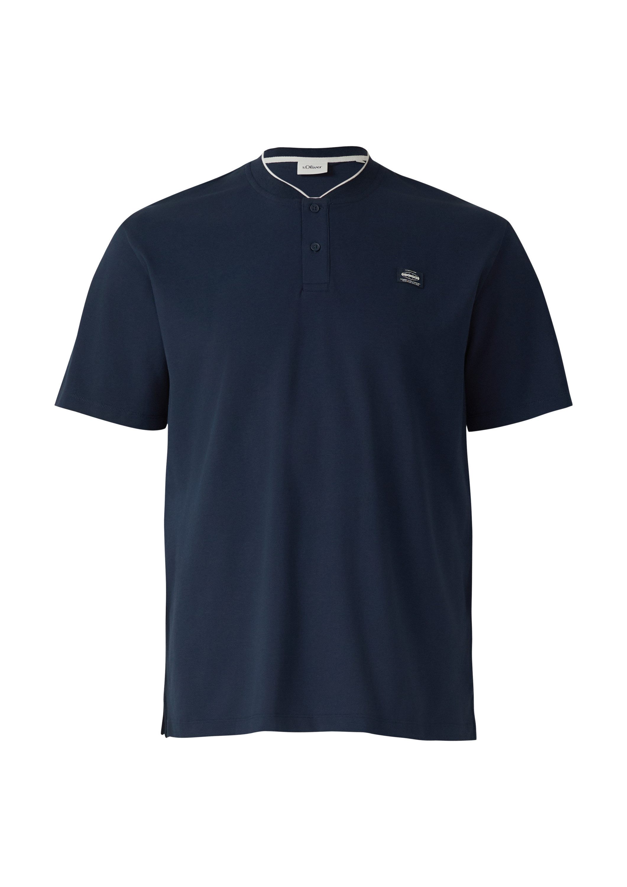 s.Oliver Kurzarmshirt Polo-Shirt Elastisches Poloshirt mit Piqué-Struktur
