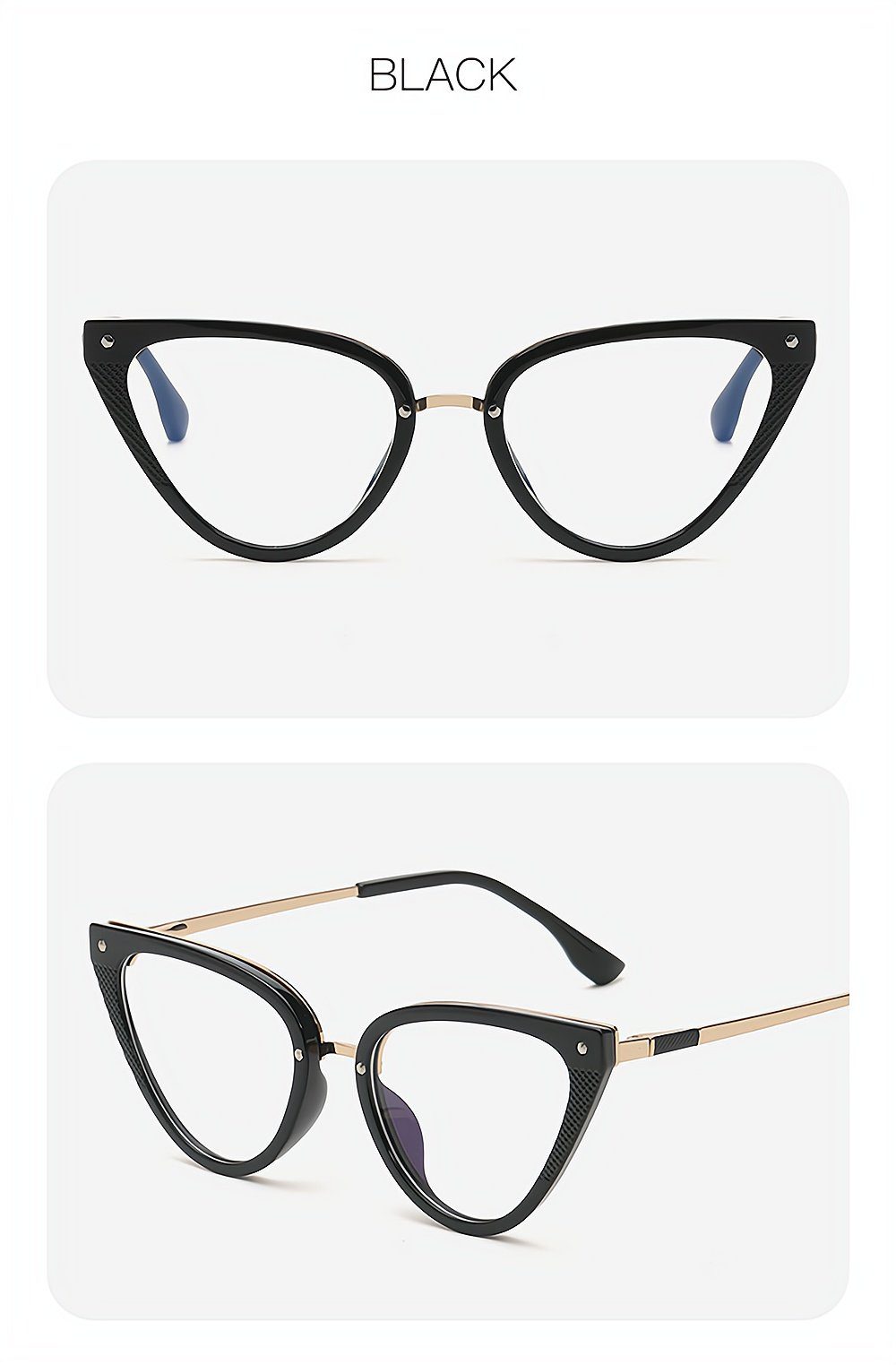 PACIEA Brille Blaue lichtbeständige Arbeitsbrille, Computerbrille schwarz