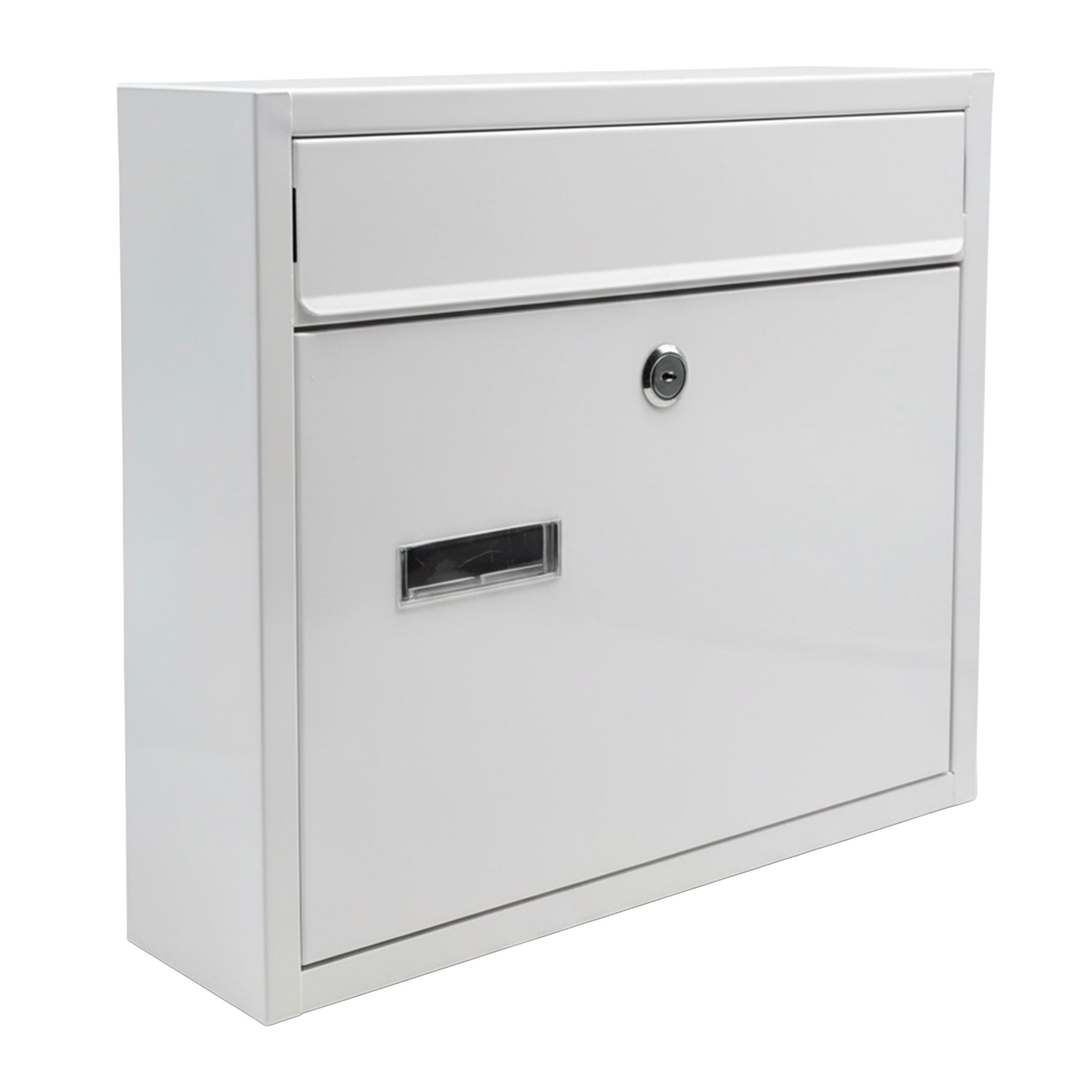 relaxdays Briefkasten mit Namensschild, weiß günstig online kaufen