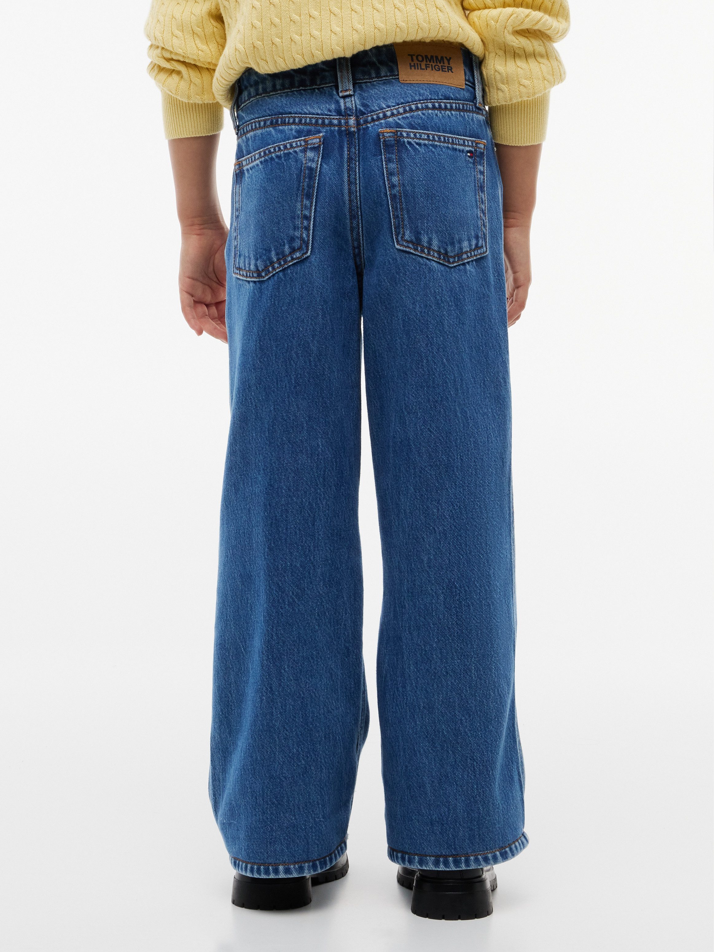 Tommy Hilfiger High-waist-Jeans hoher Bund, weites Bein, Kinder bis 16 Jahre