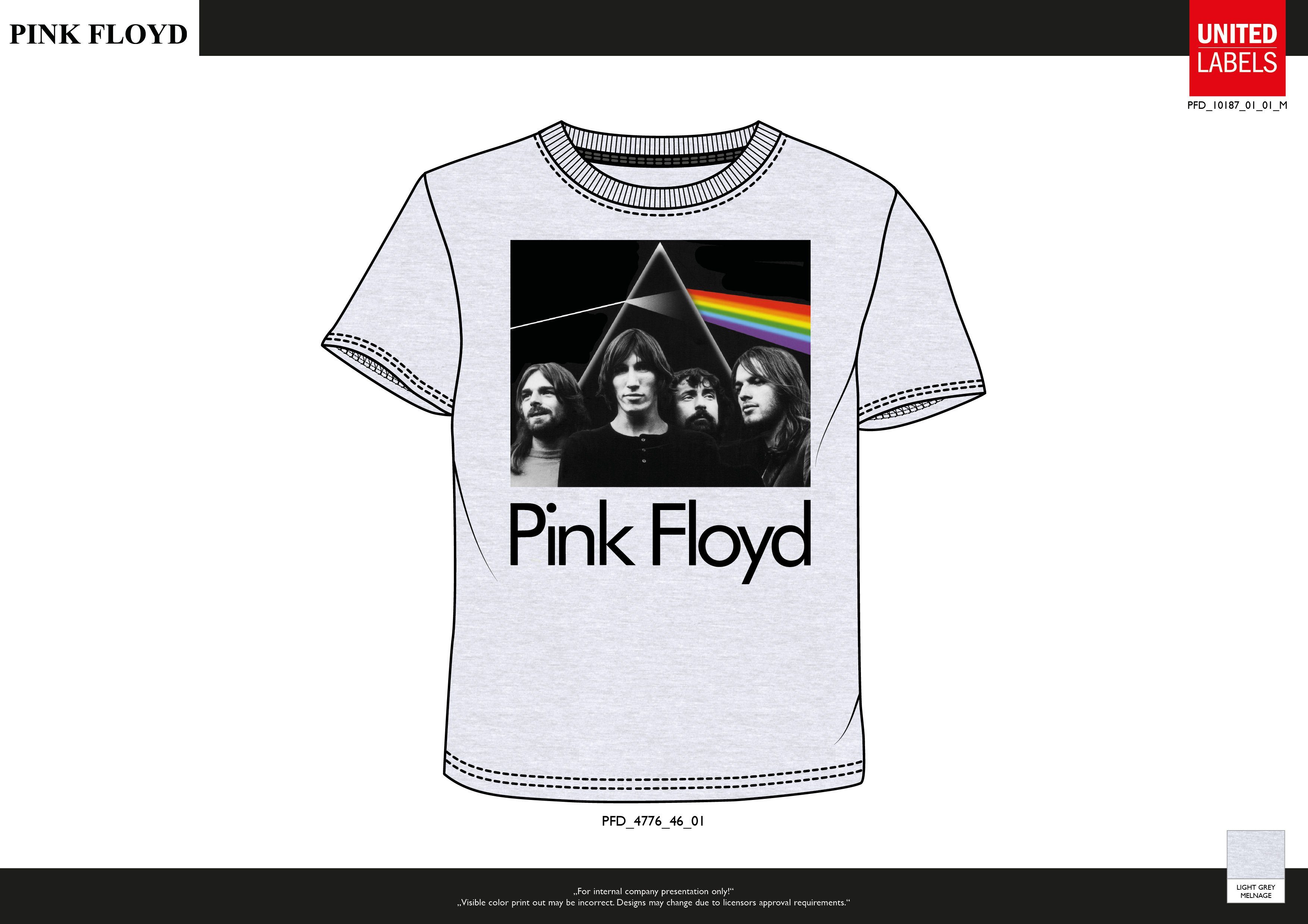 Pink Floyd Print-Shirt of Anniversary Floyd Moon 50th the T-Shirt Pink Exklusiv Darkside