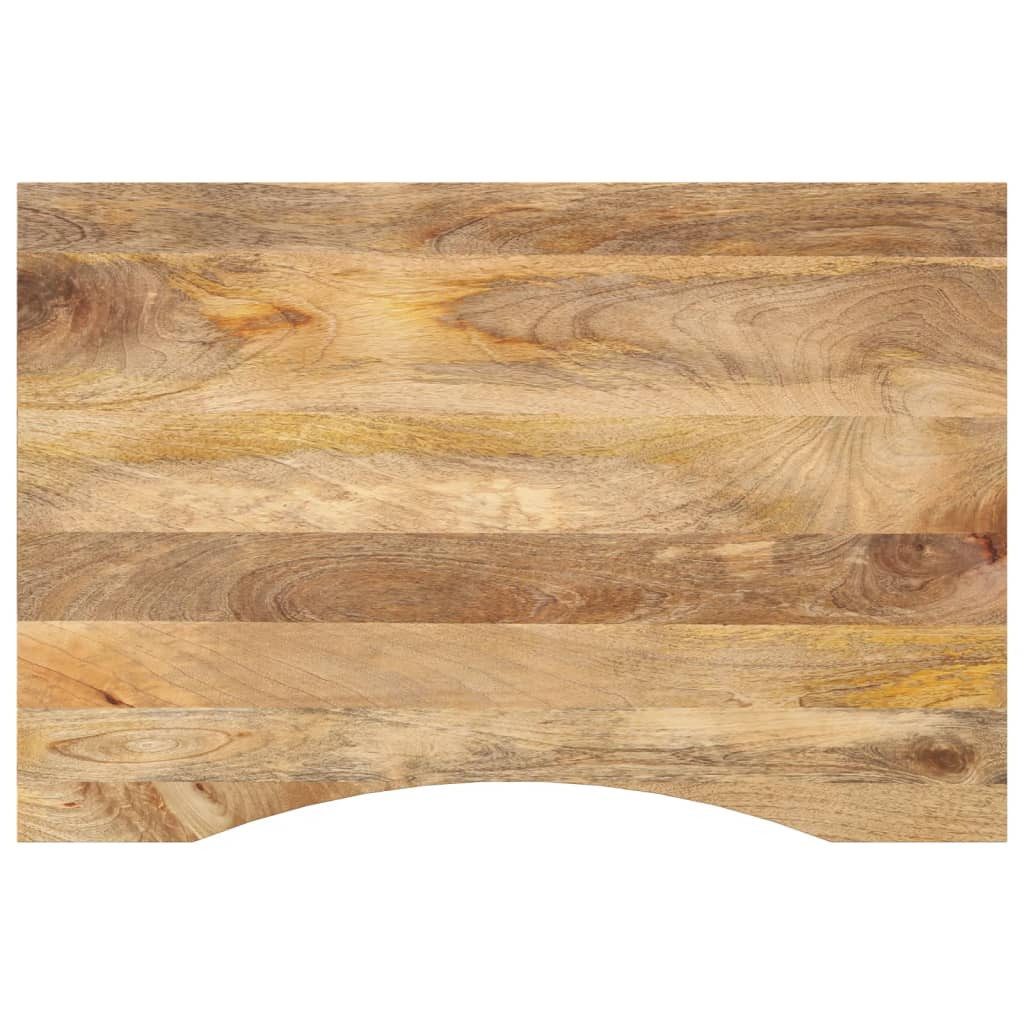 vidaXL Tischplatte Schreibtischplatte mit Aussparung 90x60x2,5 cm Massivholz