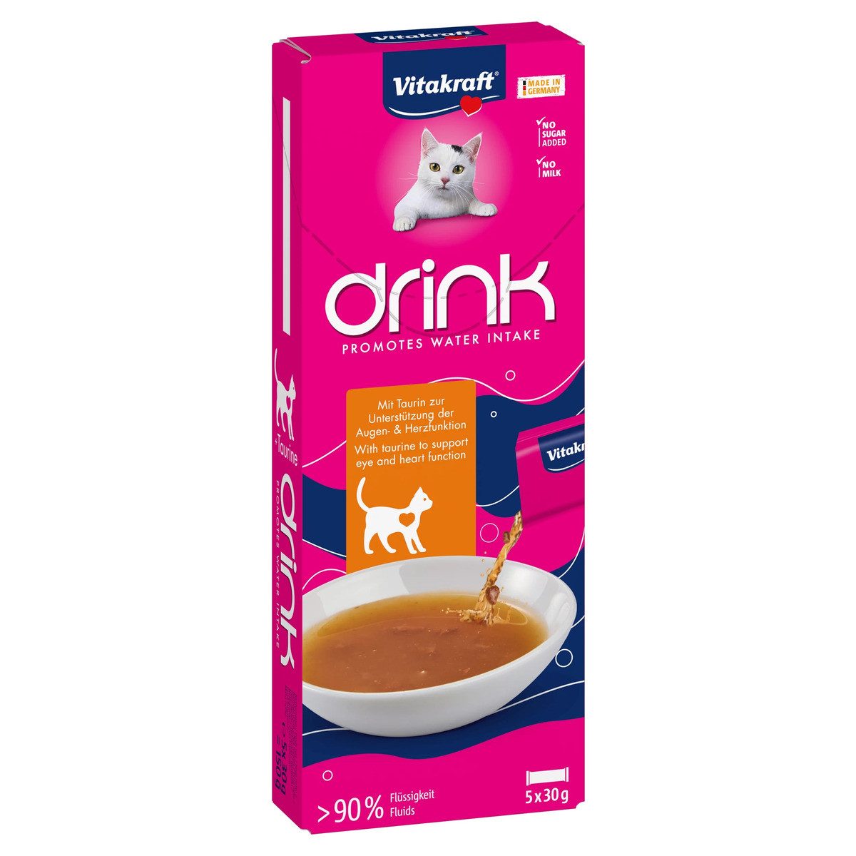 Vitakraft Drink Huhn-Geschmack + Taurin 5 x 30 g, für: Katze