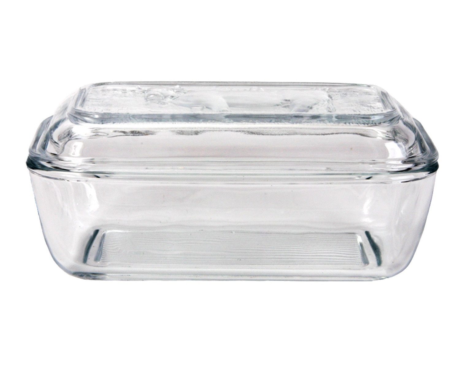 Luminarc Butterdose Butter-Dose Glas Butter-Glocke Butter-Schale, Glas, Butterbehälter Kuh Motiv