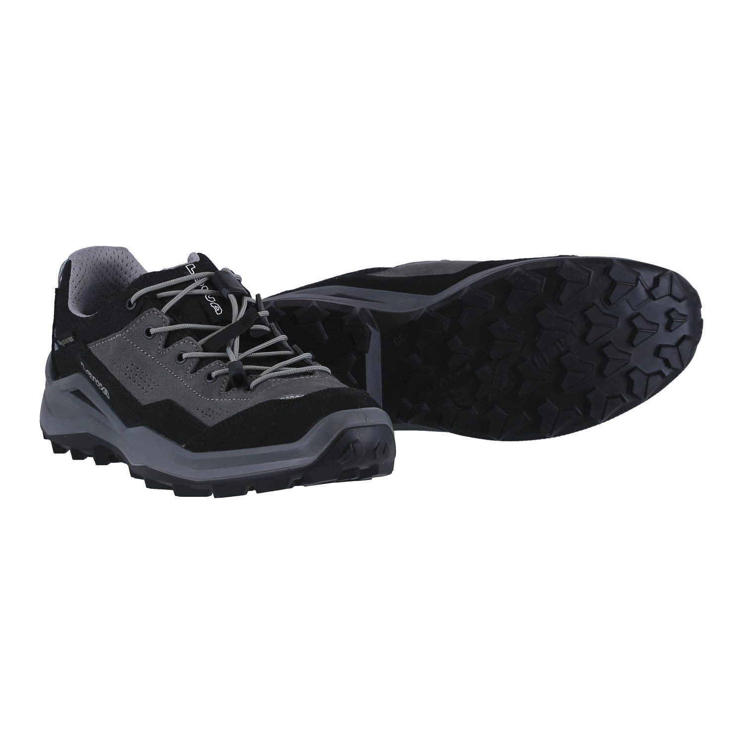 Lowa Wandax LO GTX (Veloursleder/Synthetik, wasserdicht) schwarz/grau Wanderschuh
