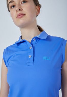 SPORTKIND Tenniskleid Golf Polo Kleid ohne Arm Mädchen & Damen kornblumen blau