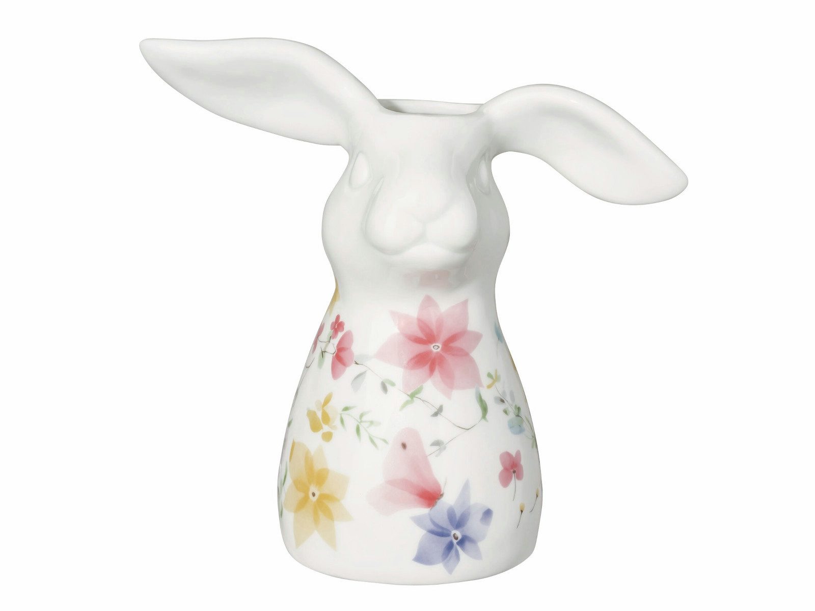 HUTSCHREUTHER Dekovase Frühlingsgrüsse Blumenwiese Hasen-Vase 16cm (Vasen)