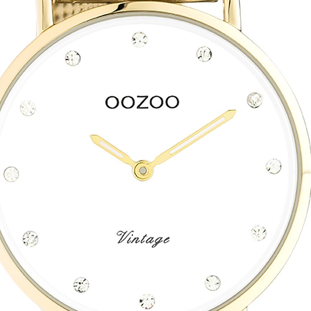 OOZOO Quarzuhr Oozoo Unisex Armbanduhr Analog, Herrenuhr mittel Damen, rund, 32mm) gold (ca ElegantStyle Edelstahlarmband