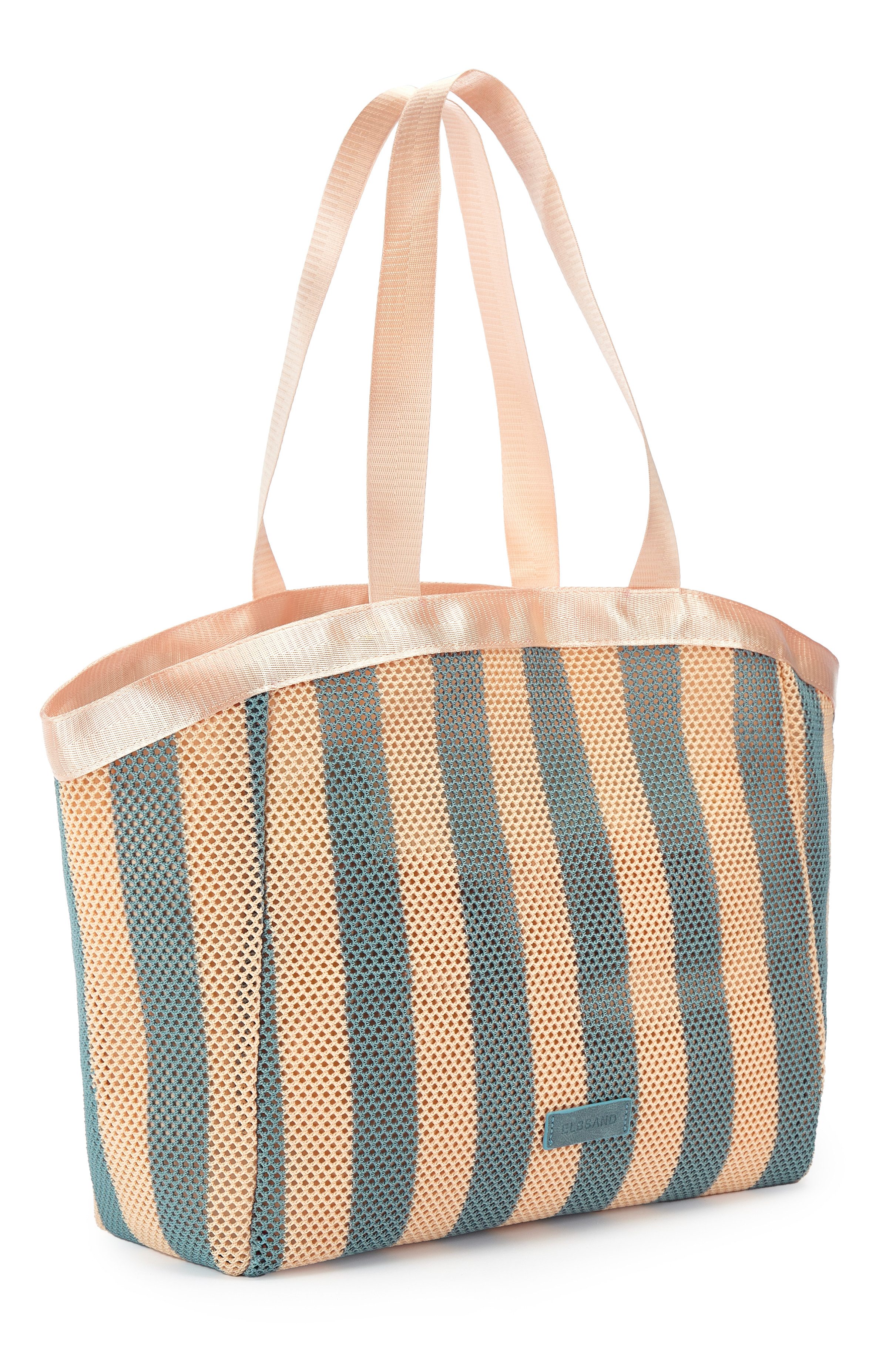 Elbsand Shopper Einkaufstasche,Schultertasche,Sommertasche,Wellnesstasche,Saunatasche, NEU Strandtasche, Badetasche aus modischem Mesh-Material VEGAN