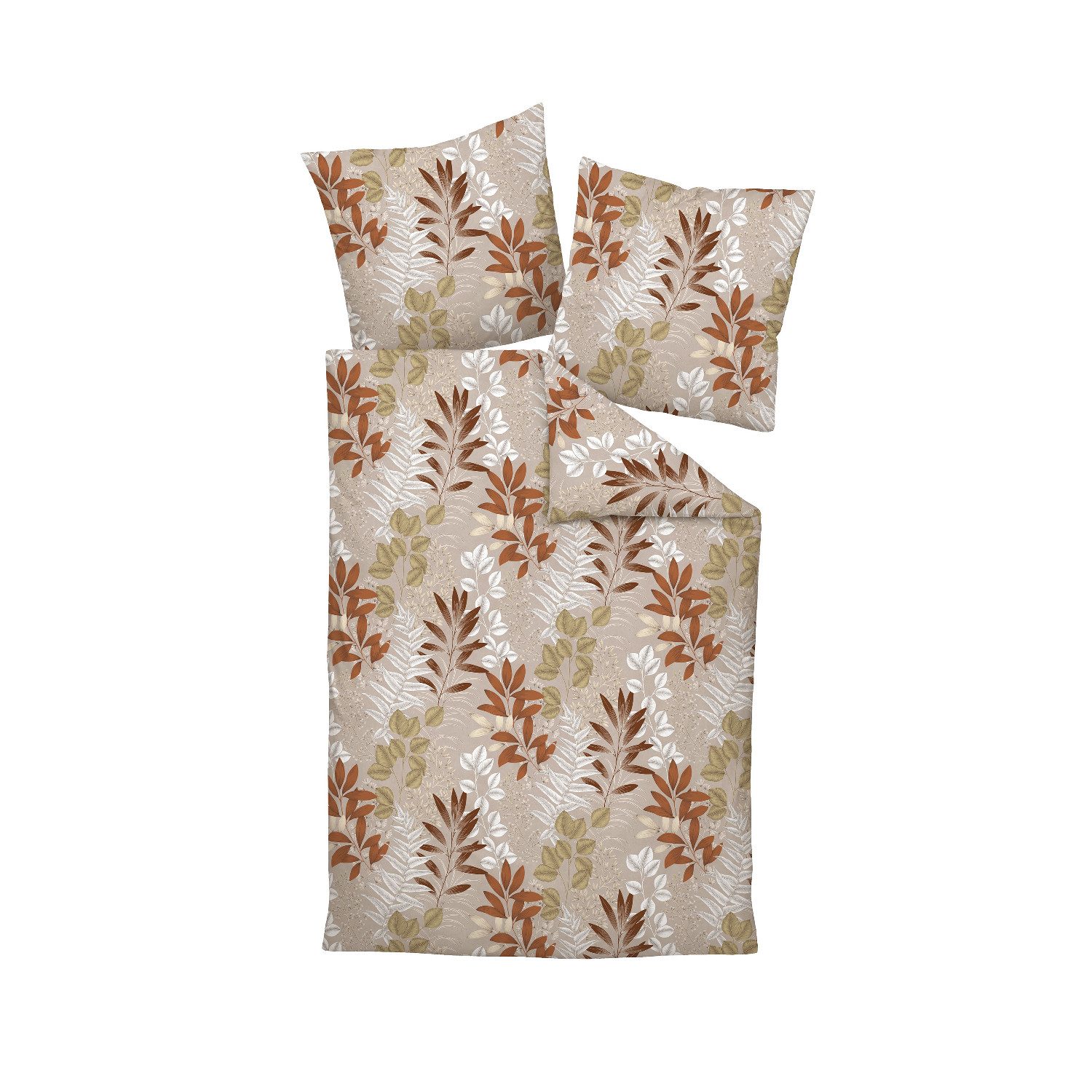 Janine Bettwäsche Janine Interlock Jersey Bettwäsche Carmen 55098-04 Blätte günstig online kaufen