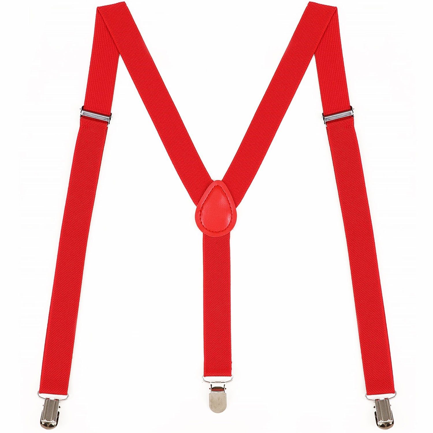 MAGICSHE Hosenträger Y-Design,verstellbar,mit extra starken Clipverschluss 3cm Breites Rot