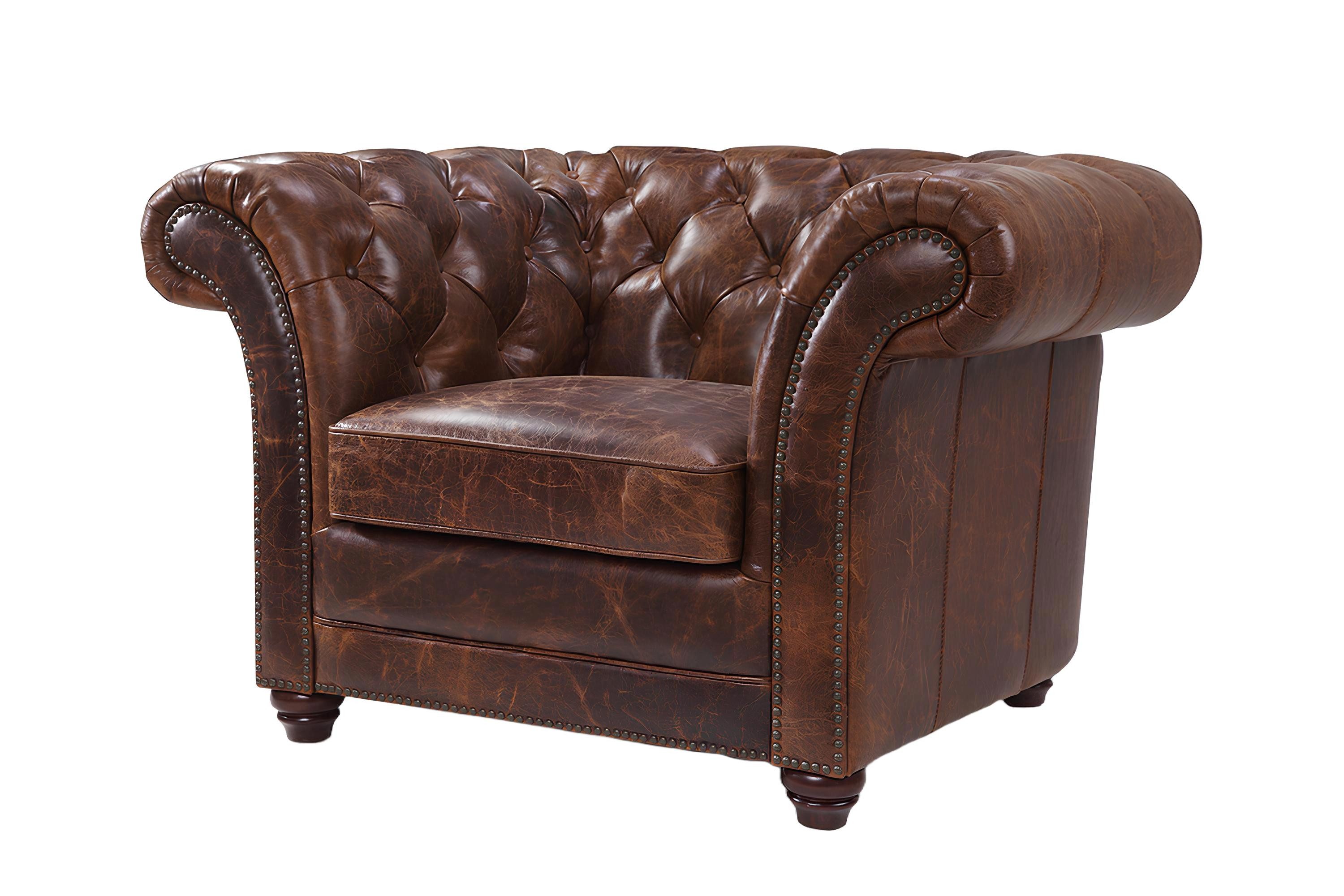 JVmoebel Кресла Chesterfield Chesterfield Sofa Couch Polster 1 Sitzer Кресла Sofas Design Polster (Sessel Chesterfield Winchester), Made in Europa