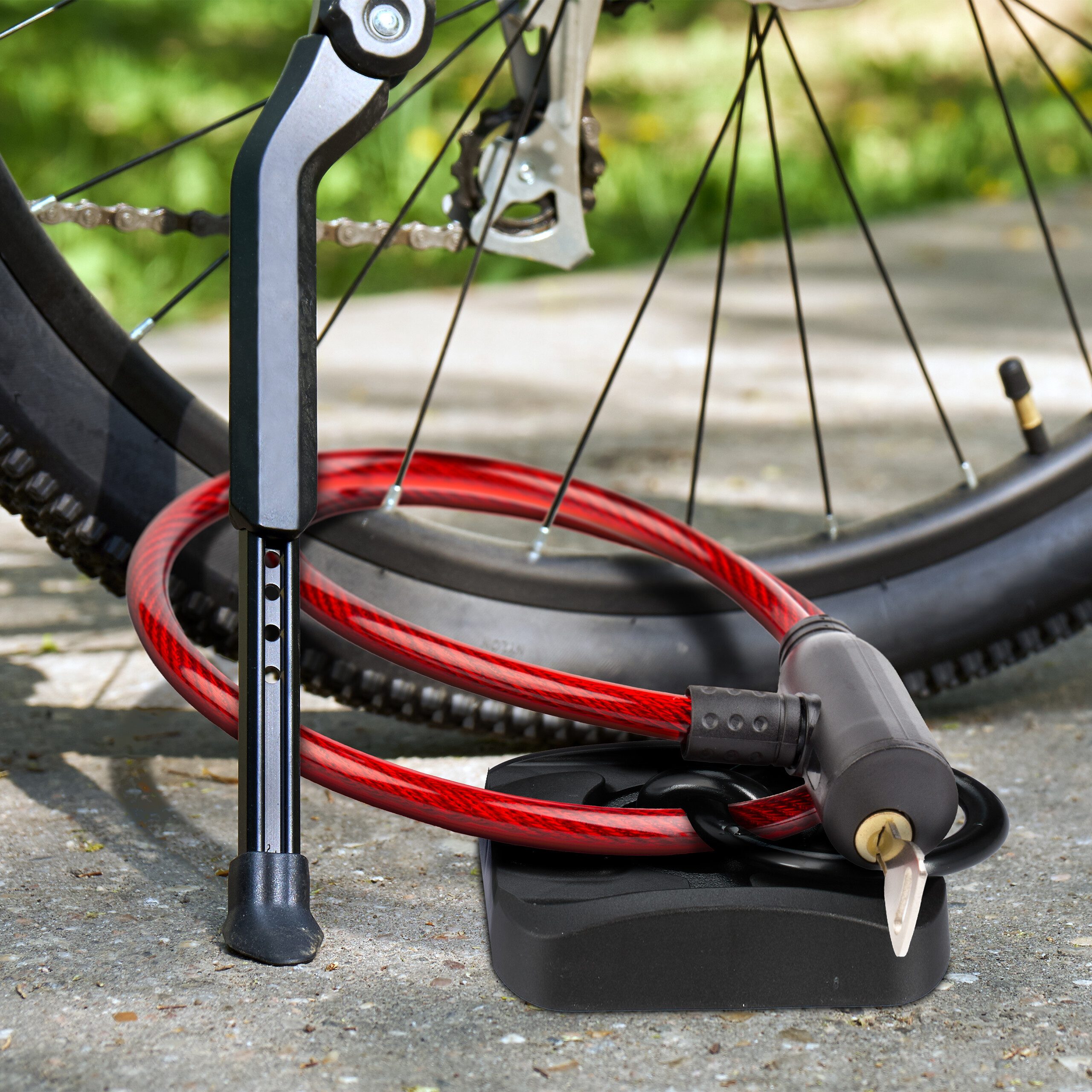 relaxdays Wandanker Wand- und Bodenanker Fahrrad & Motorrad