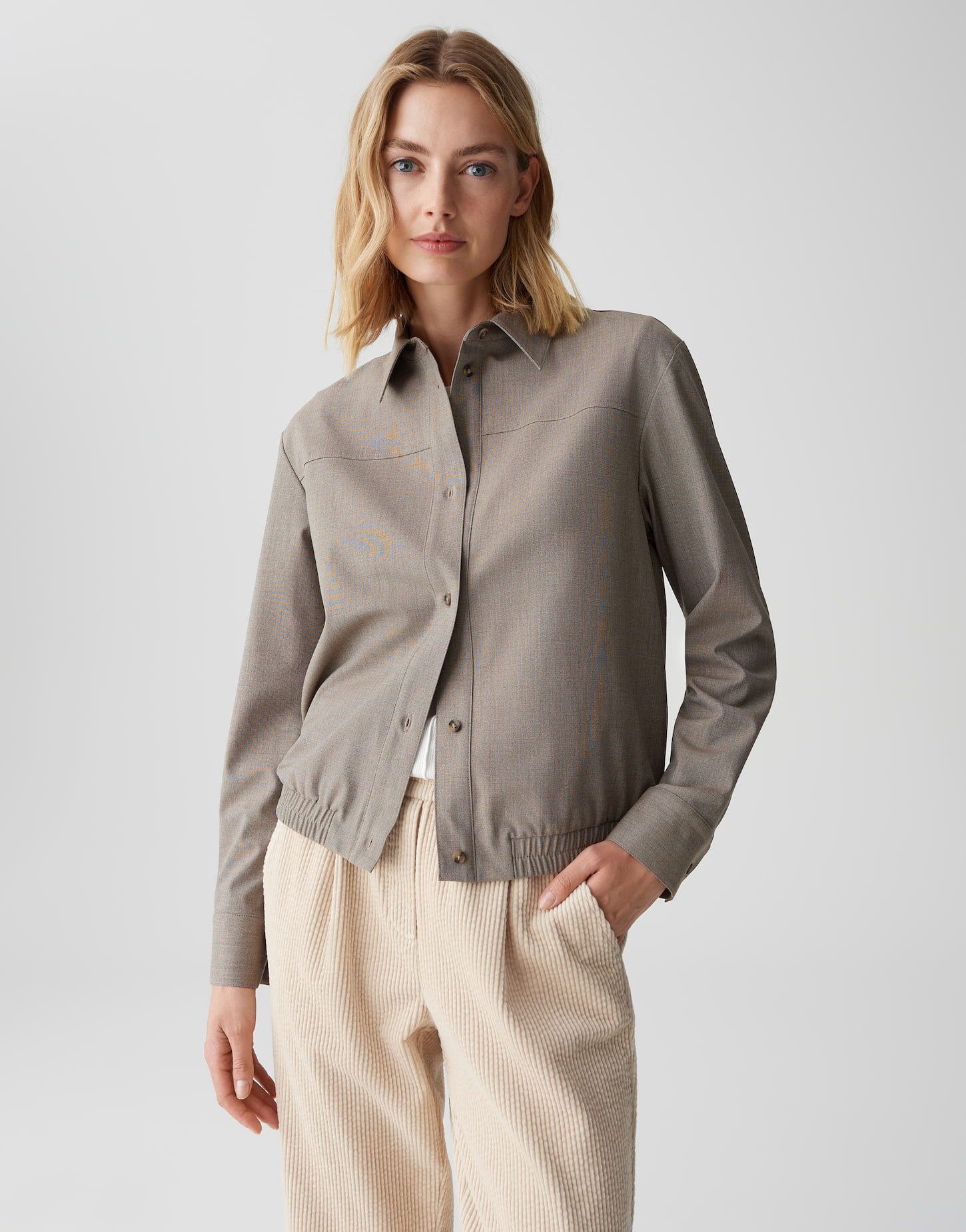 OPUS Langarmbluse FJORDIS mit Gummibund lockere günstig online kaufen