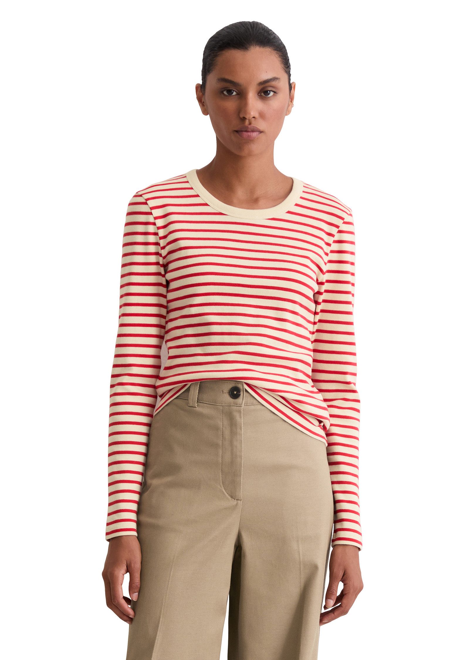 Marc O'Polo Langarmshirt aus reiner Bio-Baumwolle