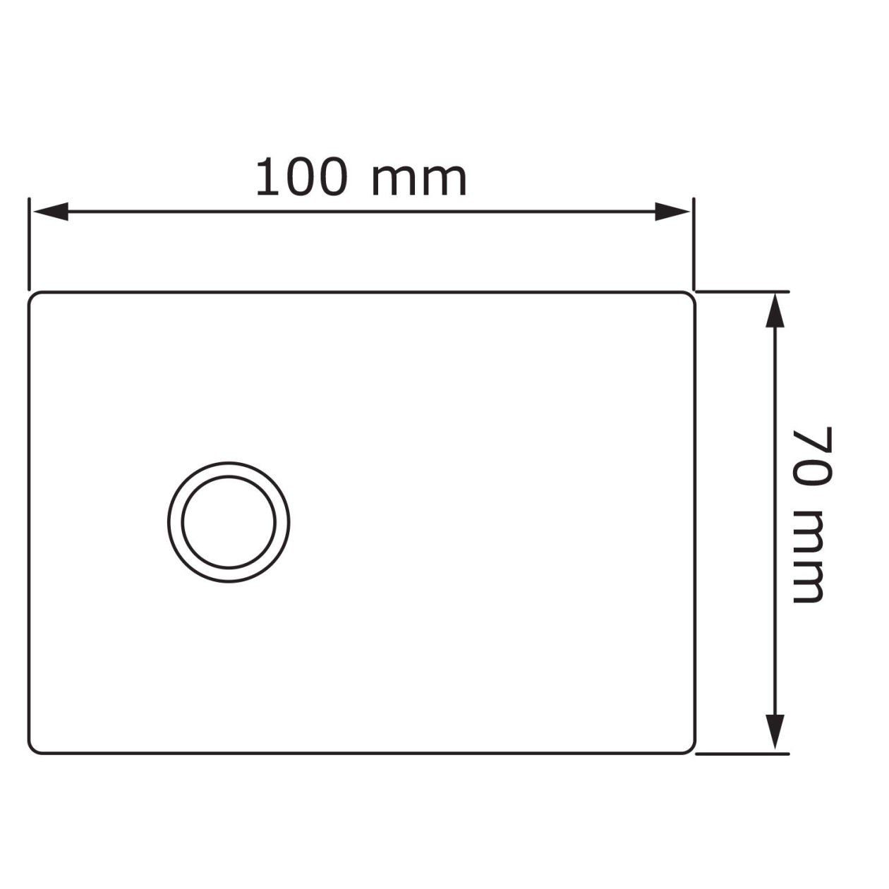 Rectangle Klingeltaster Metallic Bravios Briefkasten Grau