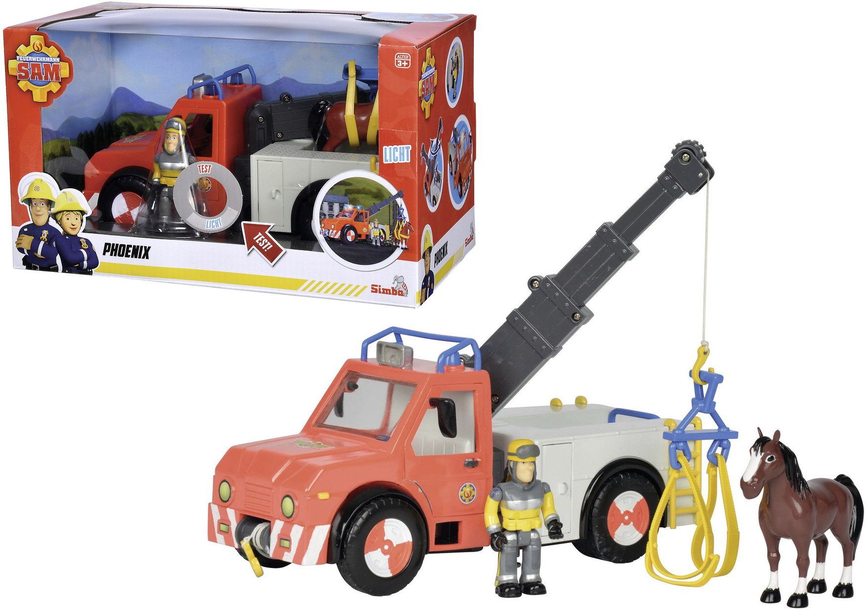 SIMBA Spielzeug-Feuerwehr Fahrzeug Feuerwehr Feuerwehrmann Sam Phoenix Figu günstig online kaufen