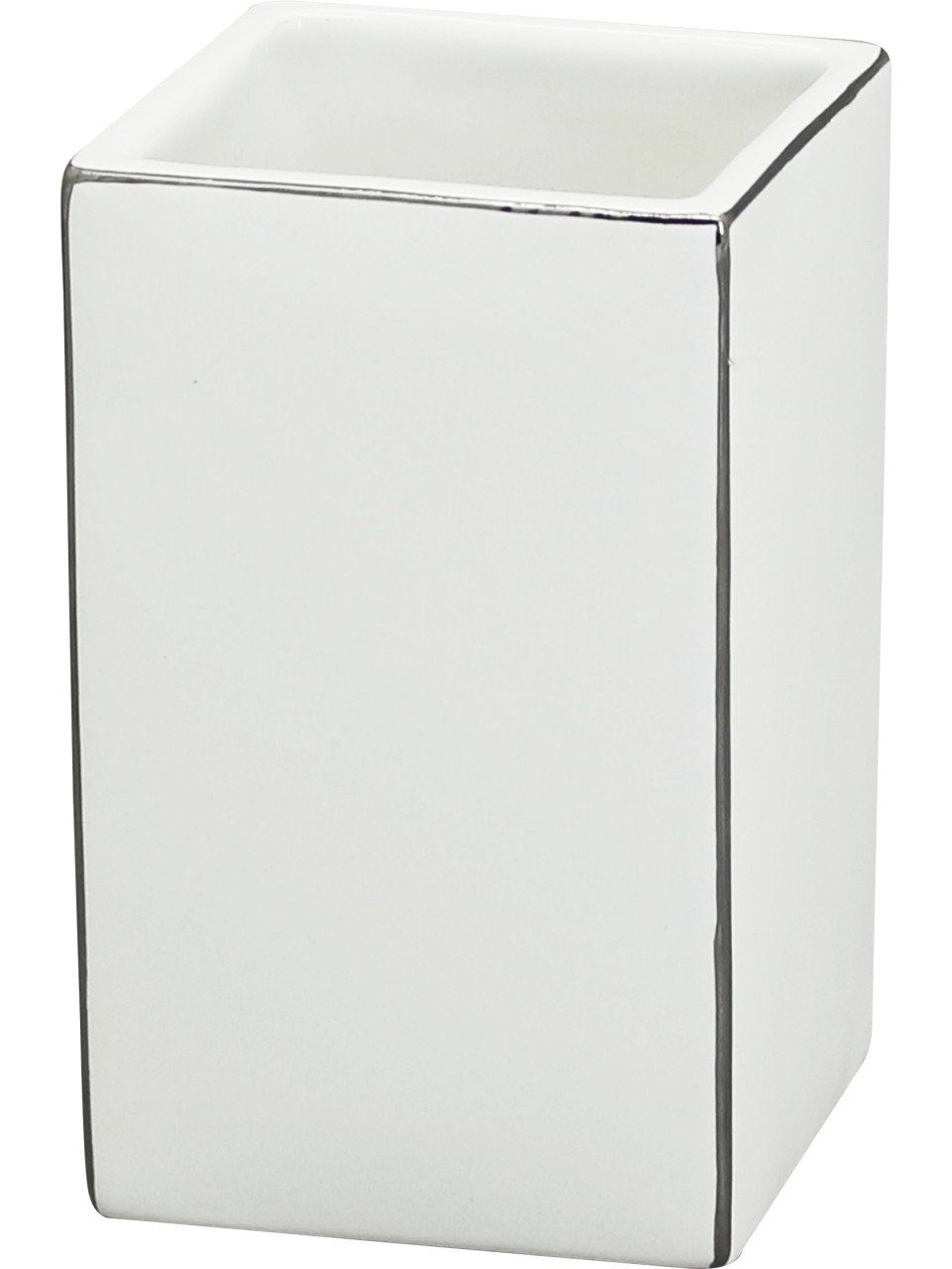 Trend Line Zahnputzbecher TrendLine Zahnputzbecher weiß silber günstig online kaufen