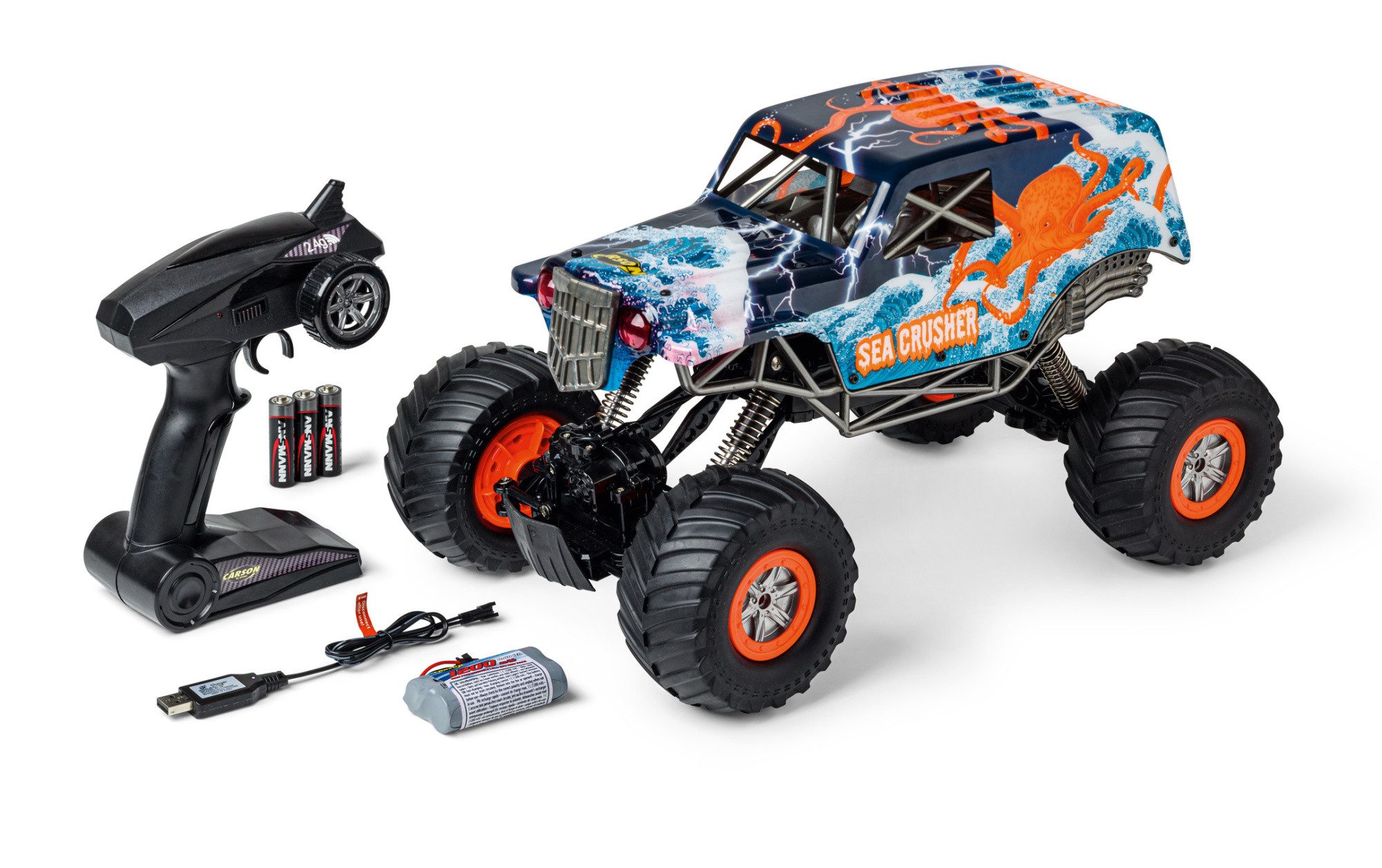 Carson RC Sea Crusher Elektro Buggy Land / Wasser 100% 1:10 RTR RC-Ladegerät