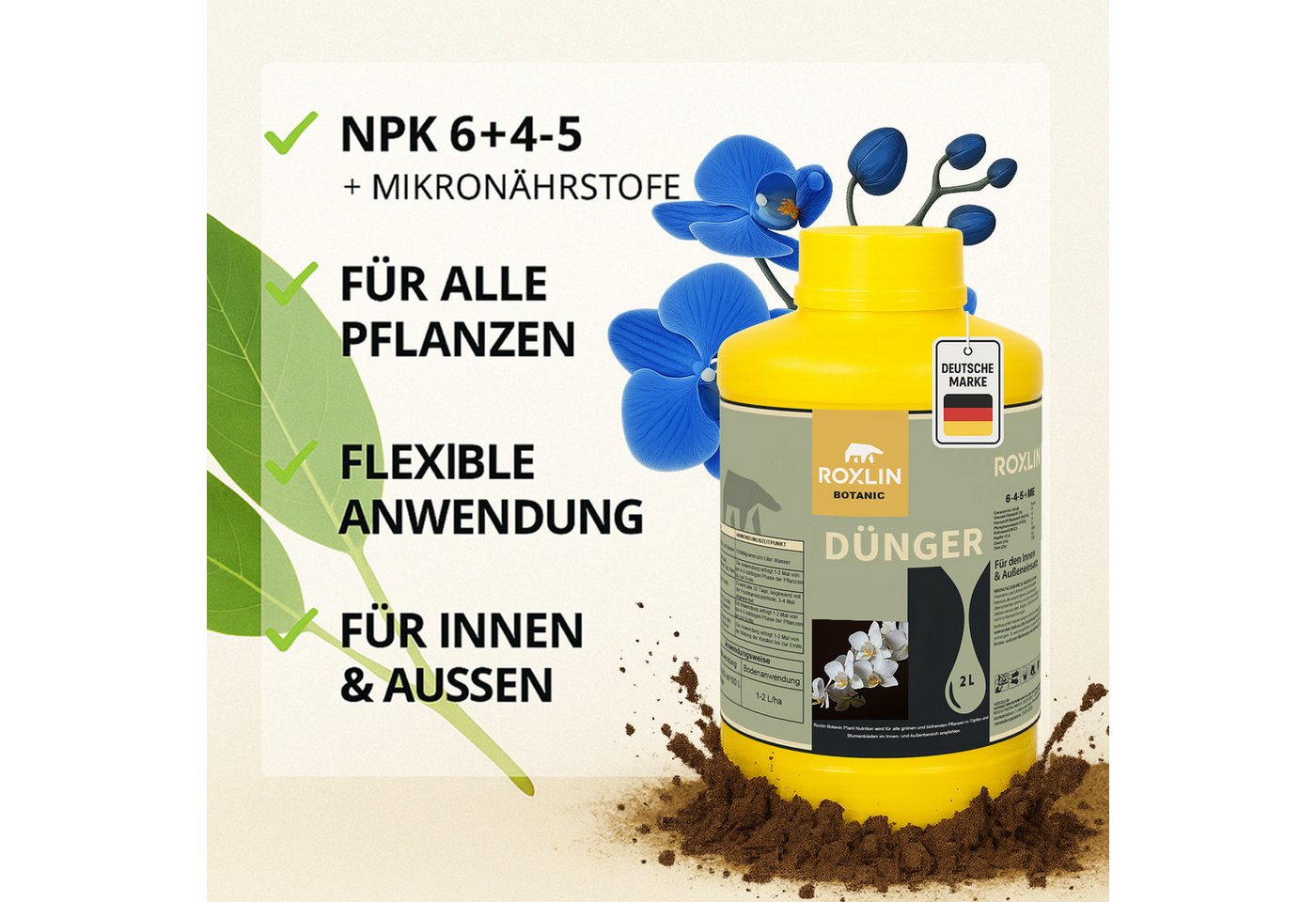 Thumbnail - Roxlin Gartendünger Orchid Dünger 2L – Orchid für alle Orchid Dünger