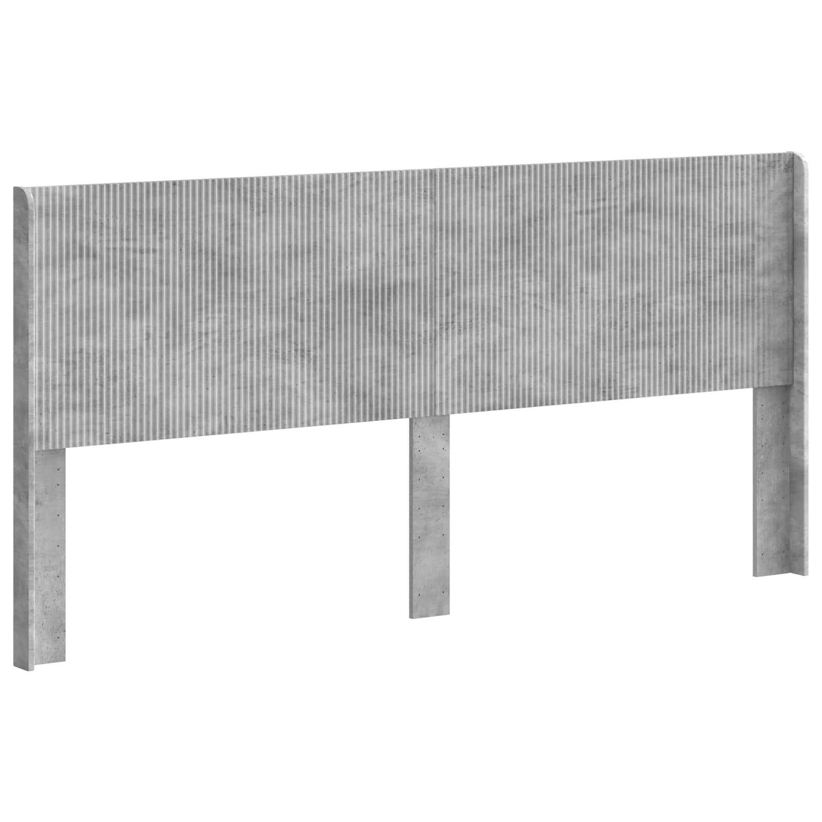 vidaXL Bett Kopfteil Betongrau Holzwerkstoff (1-tlg)