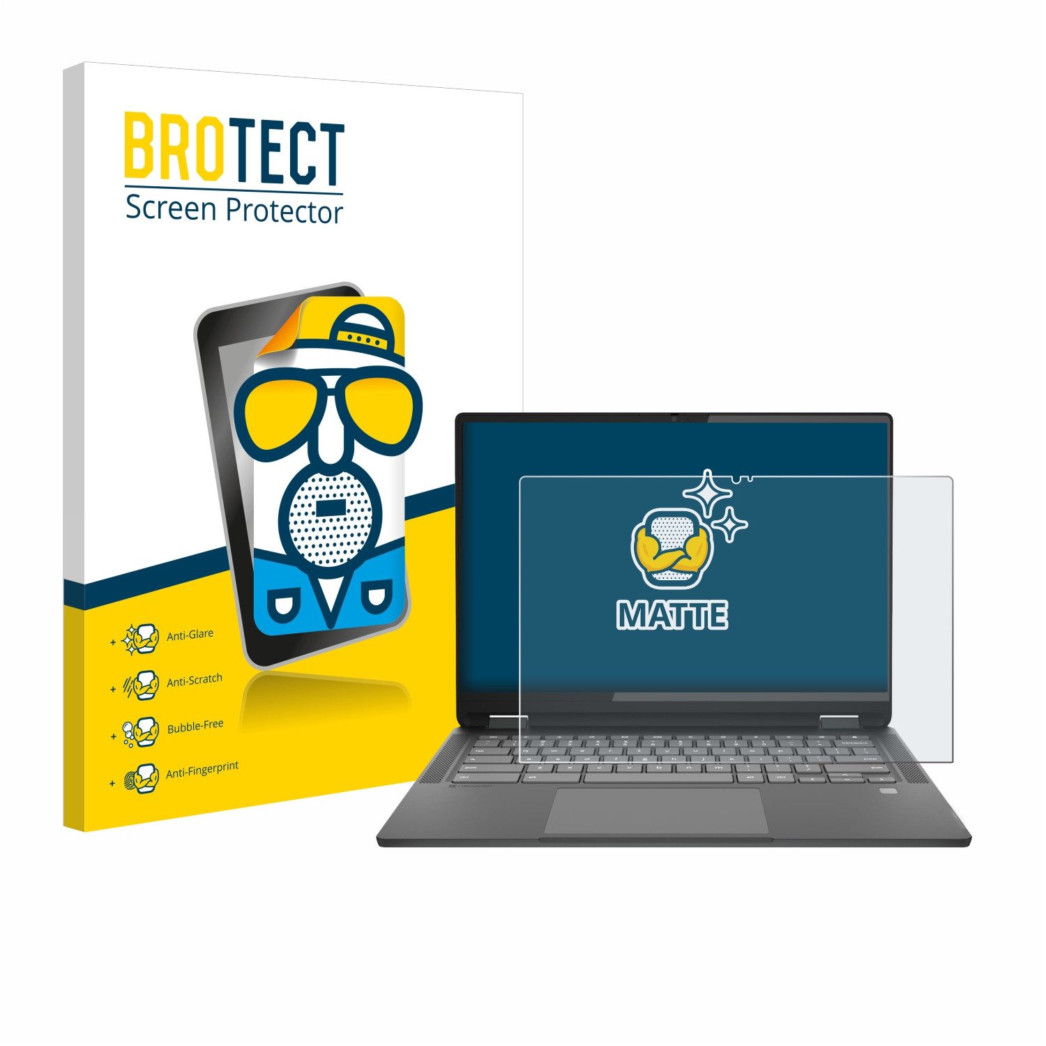 BROTECT Displayschutzfolie Schutzfolie für Lenovo IdeaPad Flex 5i Chromebook Plus 14" Gen 7, Displayschutz Schutz Folie Matt Entspiegelungsfolie