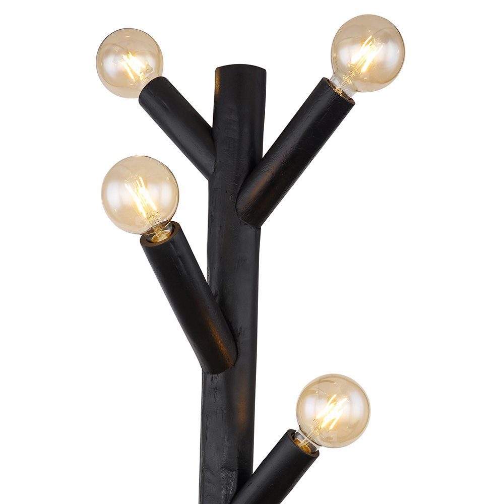 Wohnzimmerlampe Holzleuchte Baumoptik Stehlampe, etc-shop nicht Stehlampe inklusive, Flammig Standlampe Leuchtmittel 4