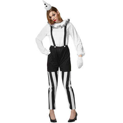 dressforfun Clown-Kostüm Frauenkostüm Clown schwarz-weiß