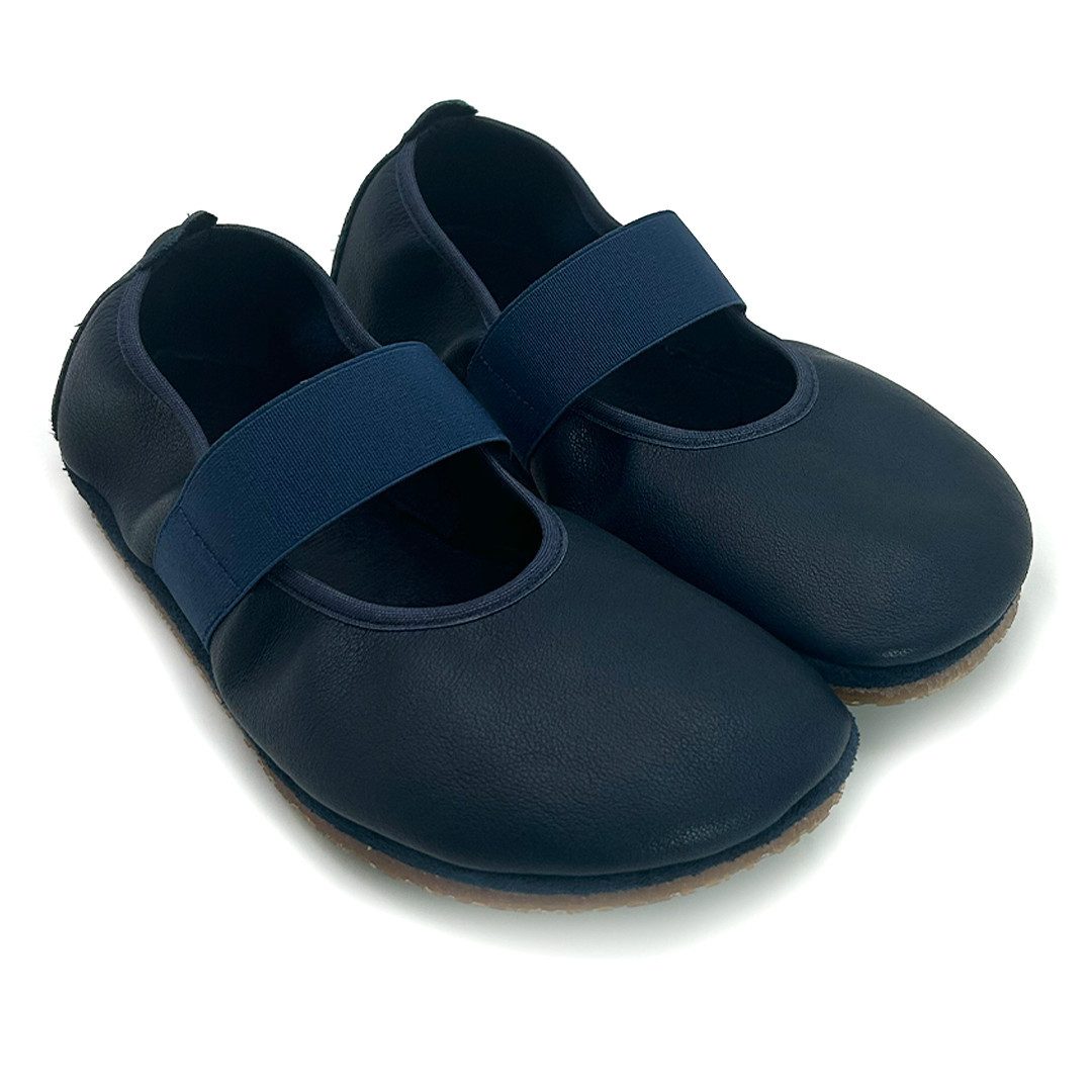 POLOLO Barfuß Ballerina Kaya, Damen Barfußschuh aus natürlich gegerbtem Leder