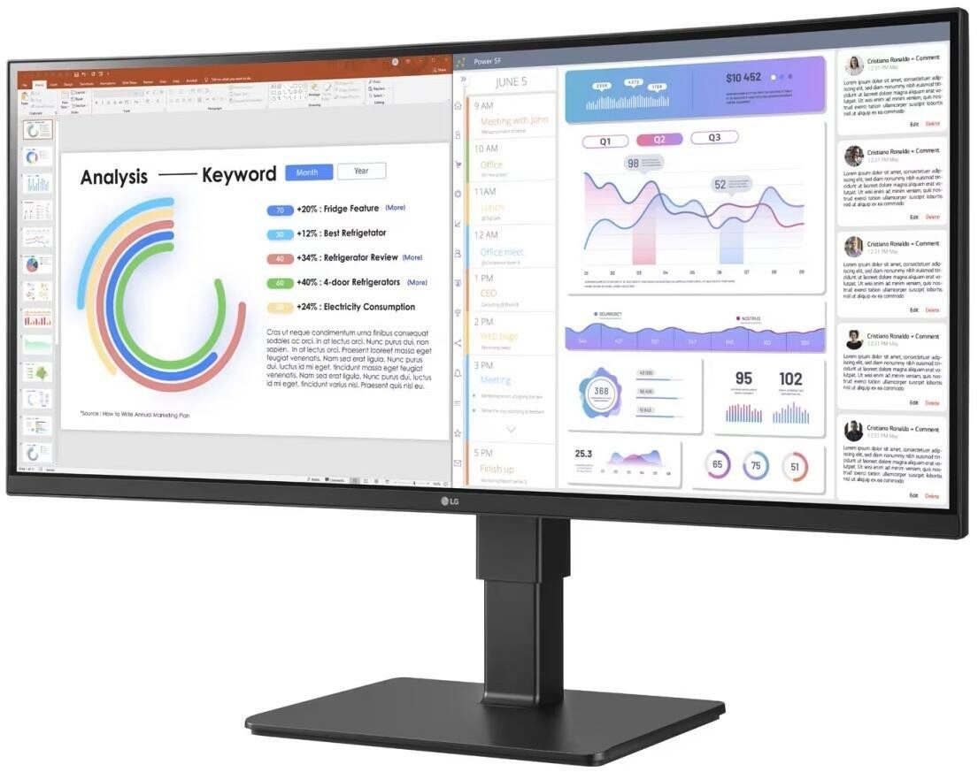 LG 34BQ77QB-B TFT-Monitor