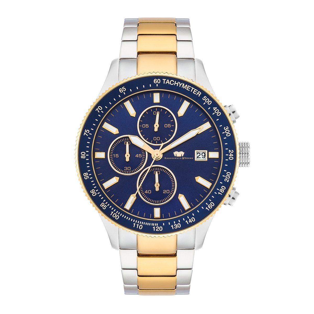 Rhodenwald & Söhne Chronograph Karthago II silber/gelbgold Karthago II, Arm günstig online kaufen