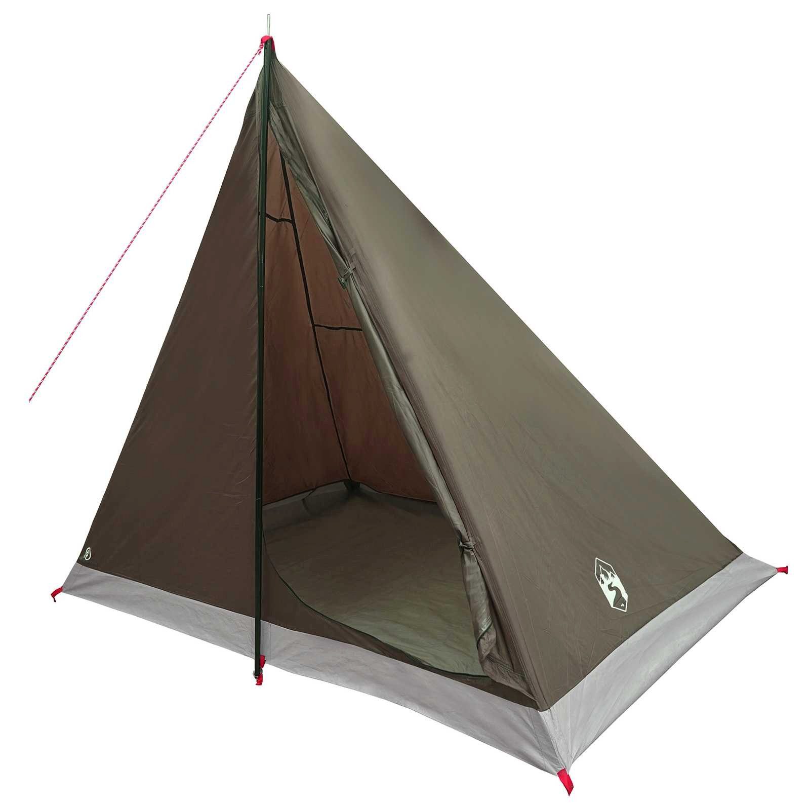 vidaXL Kuppelzelt Trekkingzelt 2 Personen Braun und Grau, (1 tlg)
