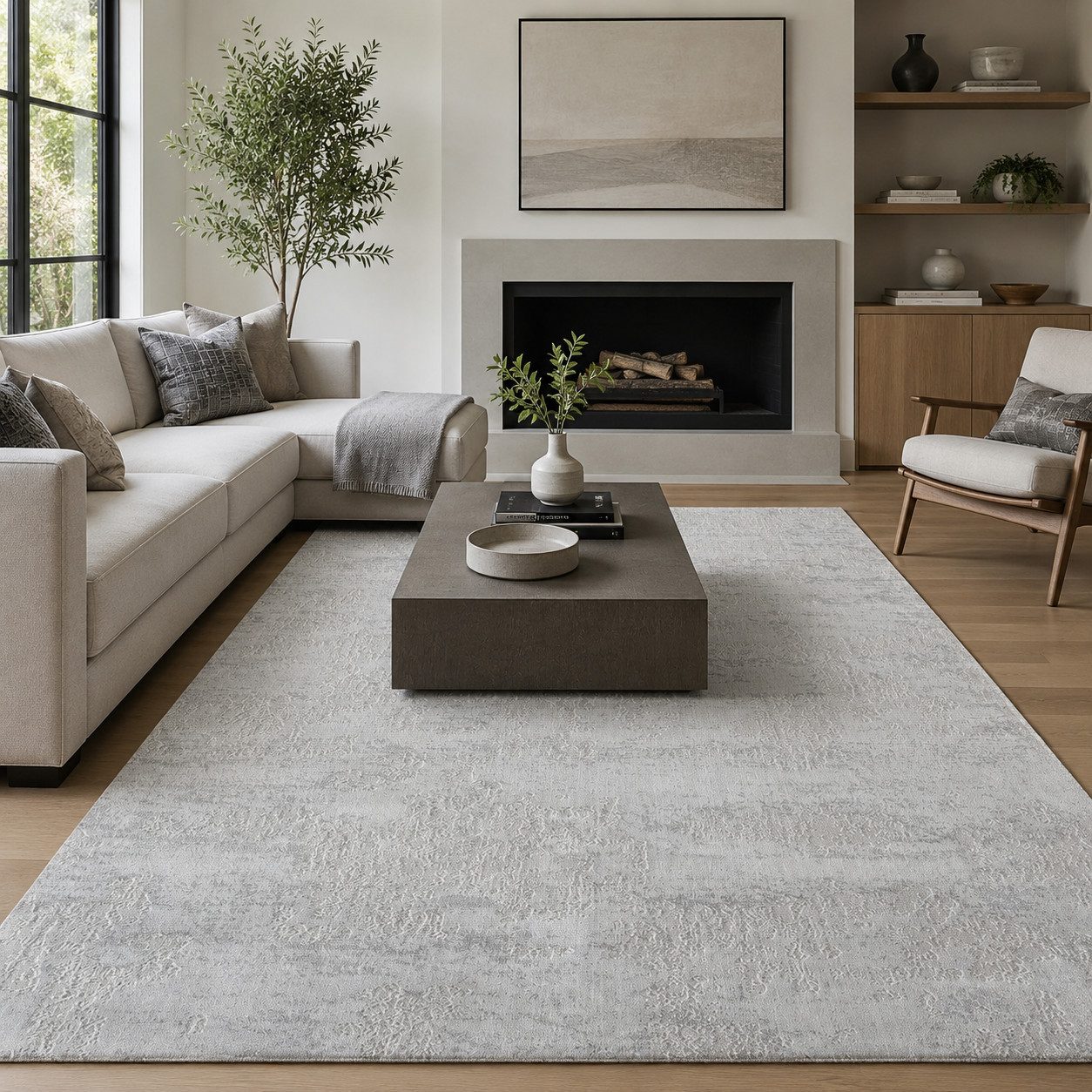 Carpetilla Designteppich Teppich Wohnzimmer Carpetilla abstrakt 3d Modern Creme, Rechteckig, Höhe: 10 mm, Wohnzimmer Hoch&Tief Effekt Modern
