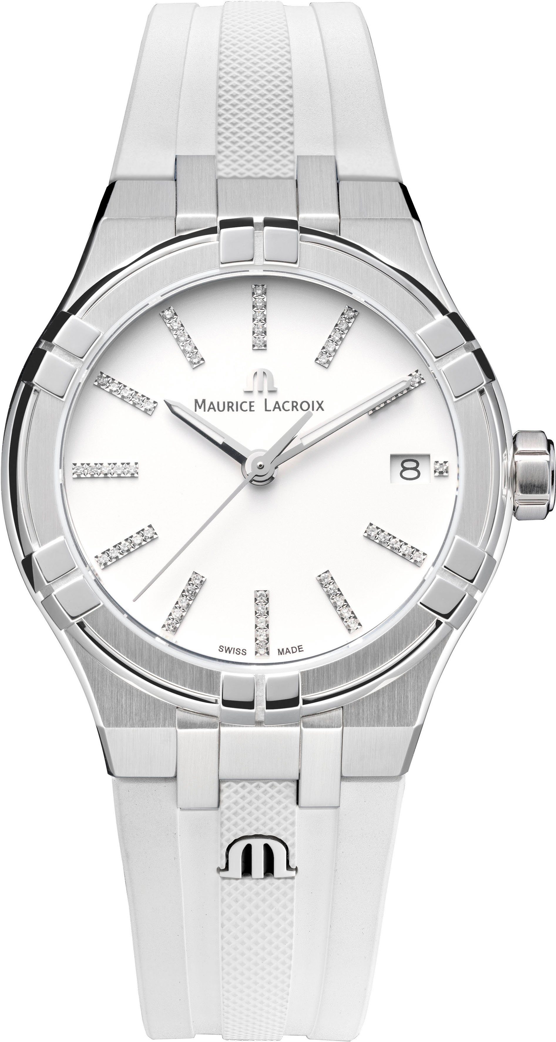 MAURICE LACROIX Schweizer Uhr Aikon Date, AI1106-SS000-150-7, Diamanten