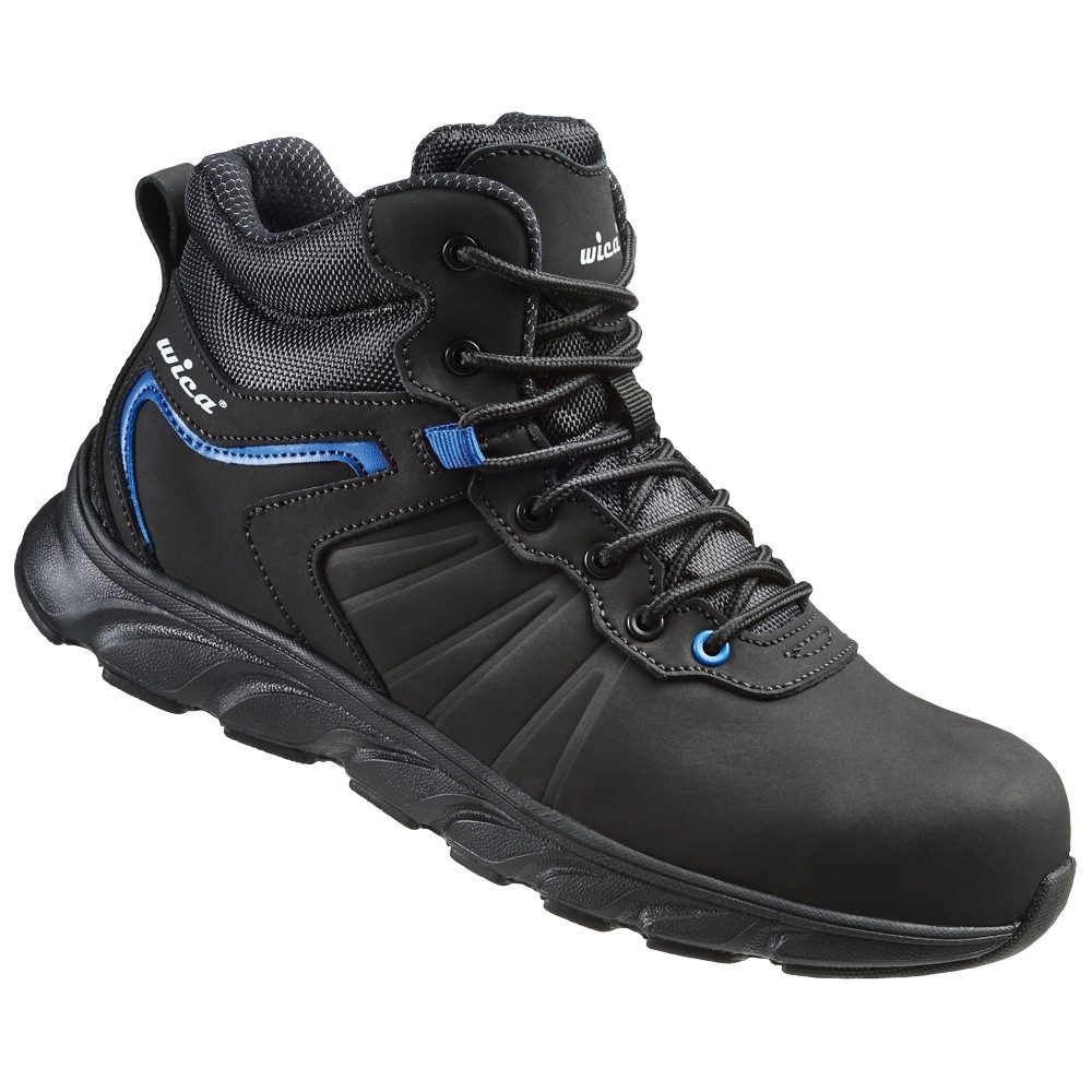 Wica MATHI Schnürstiefel WICA® Schwarz/Blau EN ISO 20345:2011 S3 34330-47 Stiefel