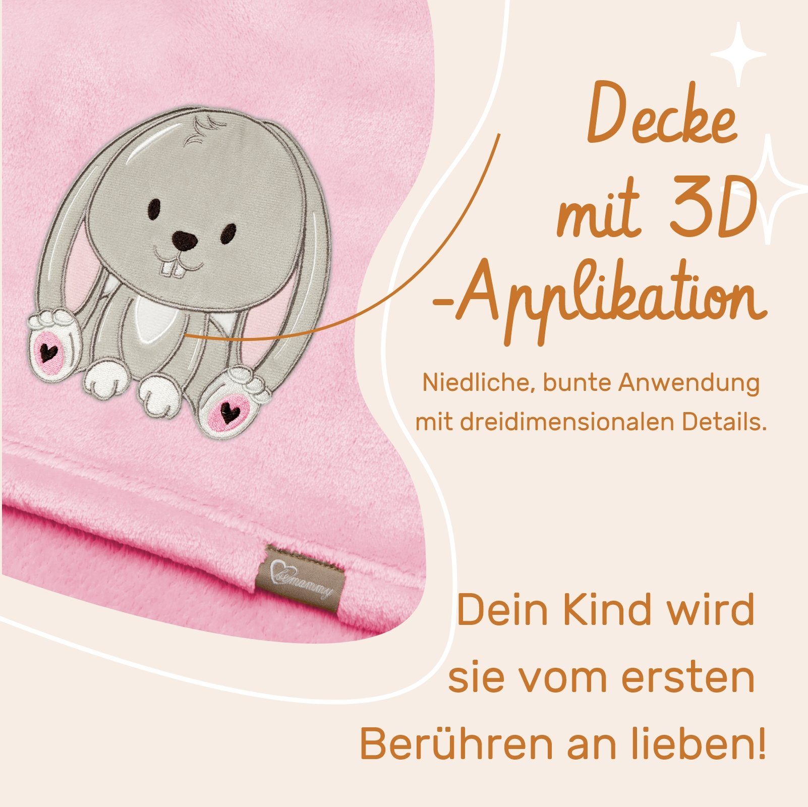 Wohndecke Warme Kuscheldecke Babydecke Blanket Baby Geschenk BE20-168, Be Mammy