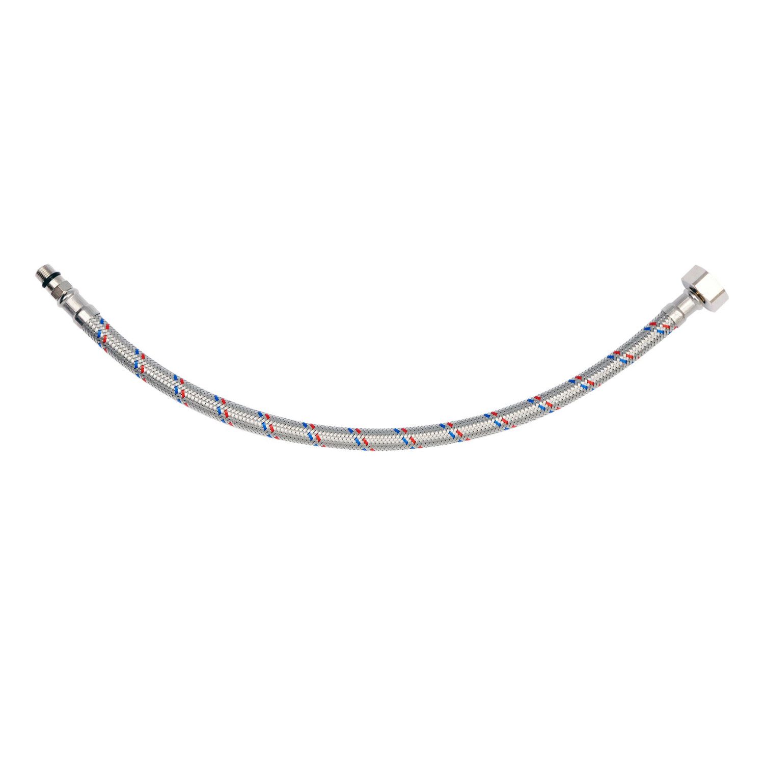 TRIZERATOP Zulaufschlauch Anschlußschlauch Inneng./Außeng. 1/2" M10x1 500mm, Zubehör für Bad, Küche, Flexibel, Edelstahlgeflecht