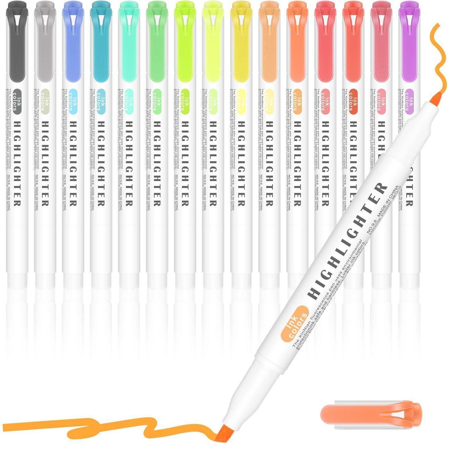 LuxusKollektion Marker Textmarker Pastell Doppelspitze 15 Farben