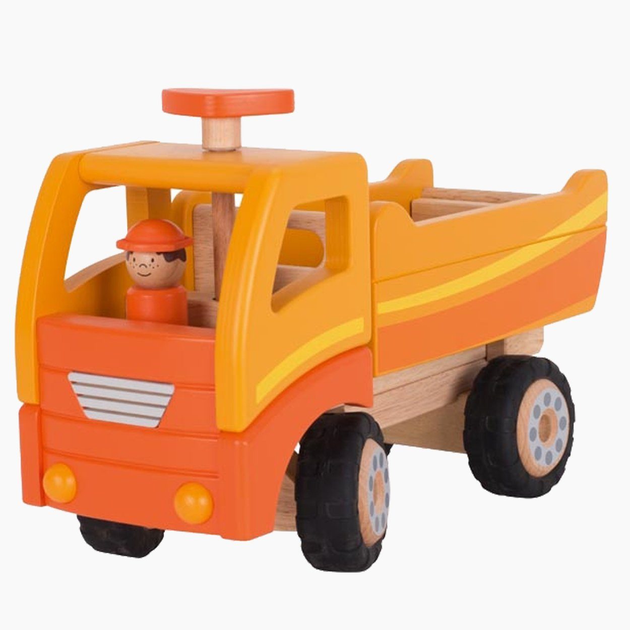 goki Spielzeug-Baumaschine Kipper, goki, (1-tlg), mit Gummibereifung und eine leicht handhabbare Lenkung.